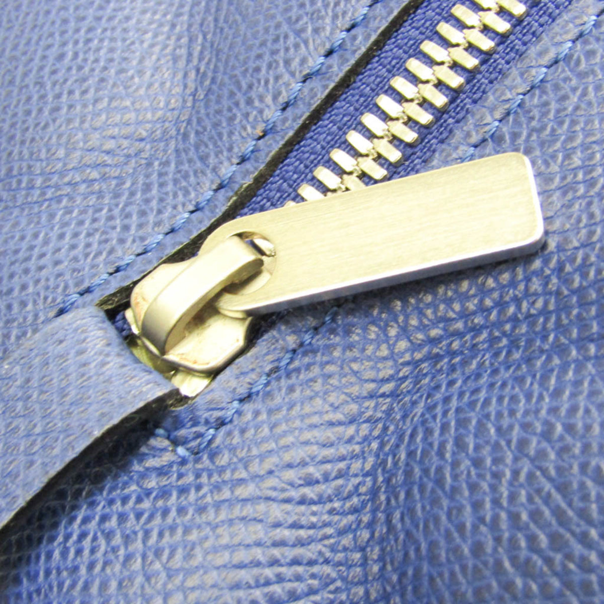 Valextra Royal Blue Leather Clutch Bag Pouch (Pre-Owned)