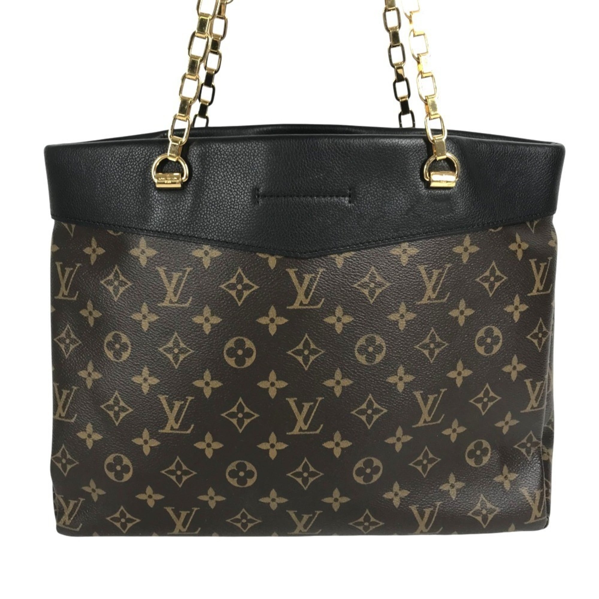 Louis Vuitton Black Brown Monogram Monogram Shoulder Bag Tote Bag (Pre-Owned)