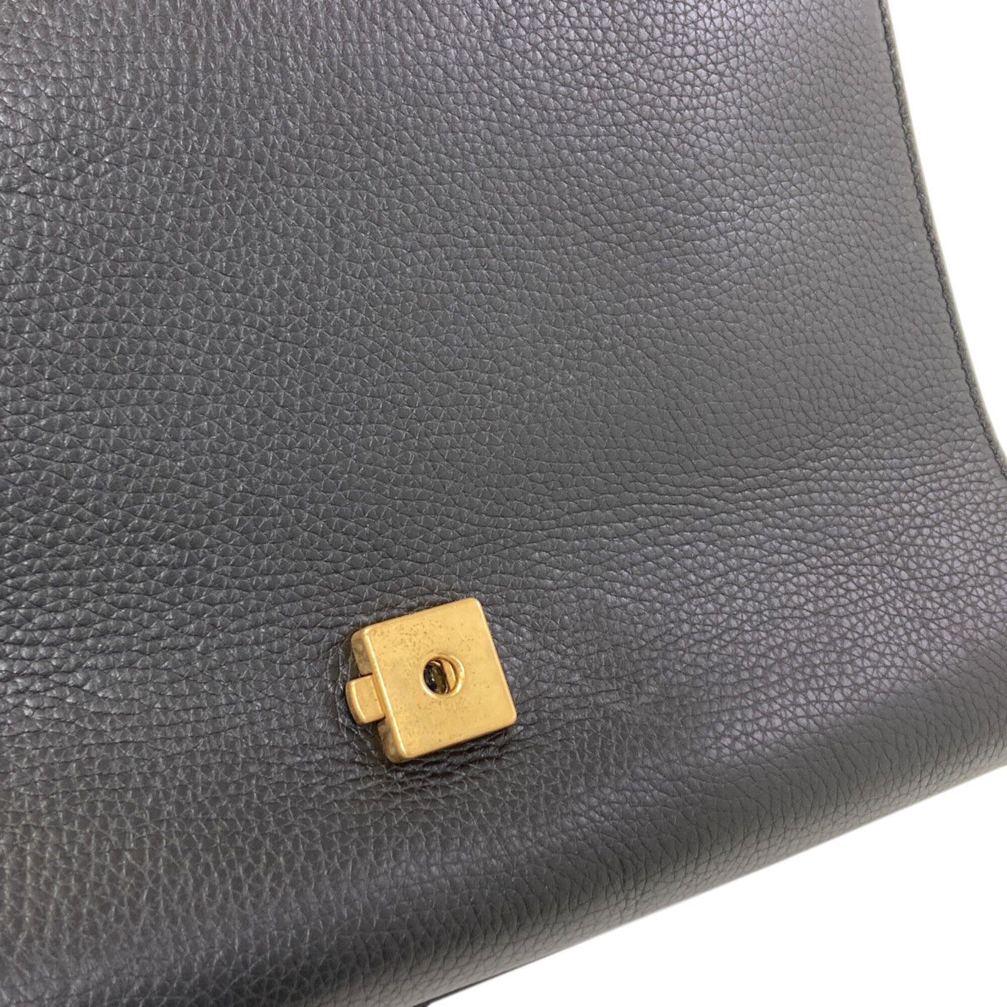 Gucci Gg Marmont Black Leather Handbag (Pre-Owned)