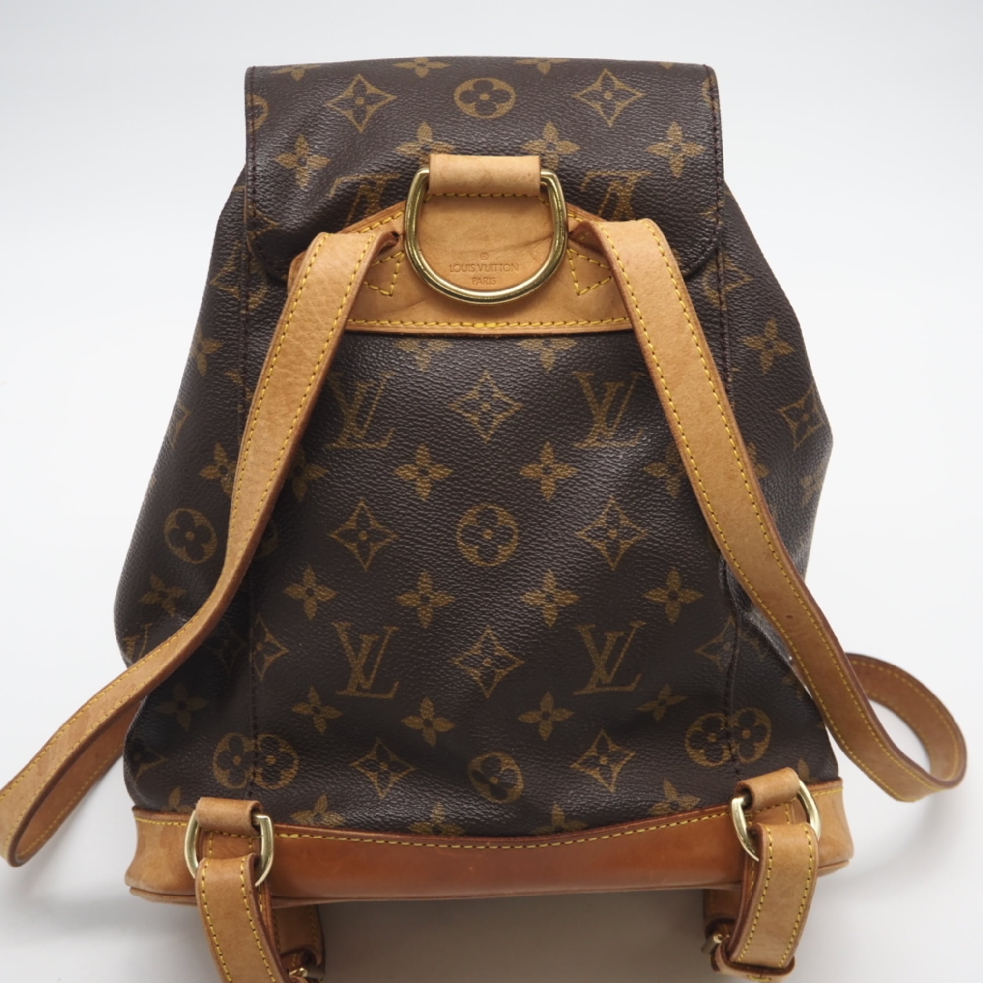 Louis Vuitton Brown Coated Canvas Leather Backpack (Pre-Owned)