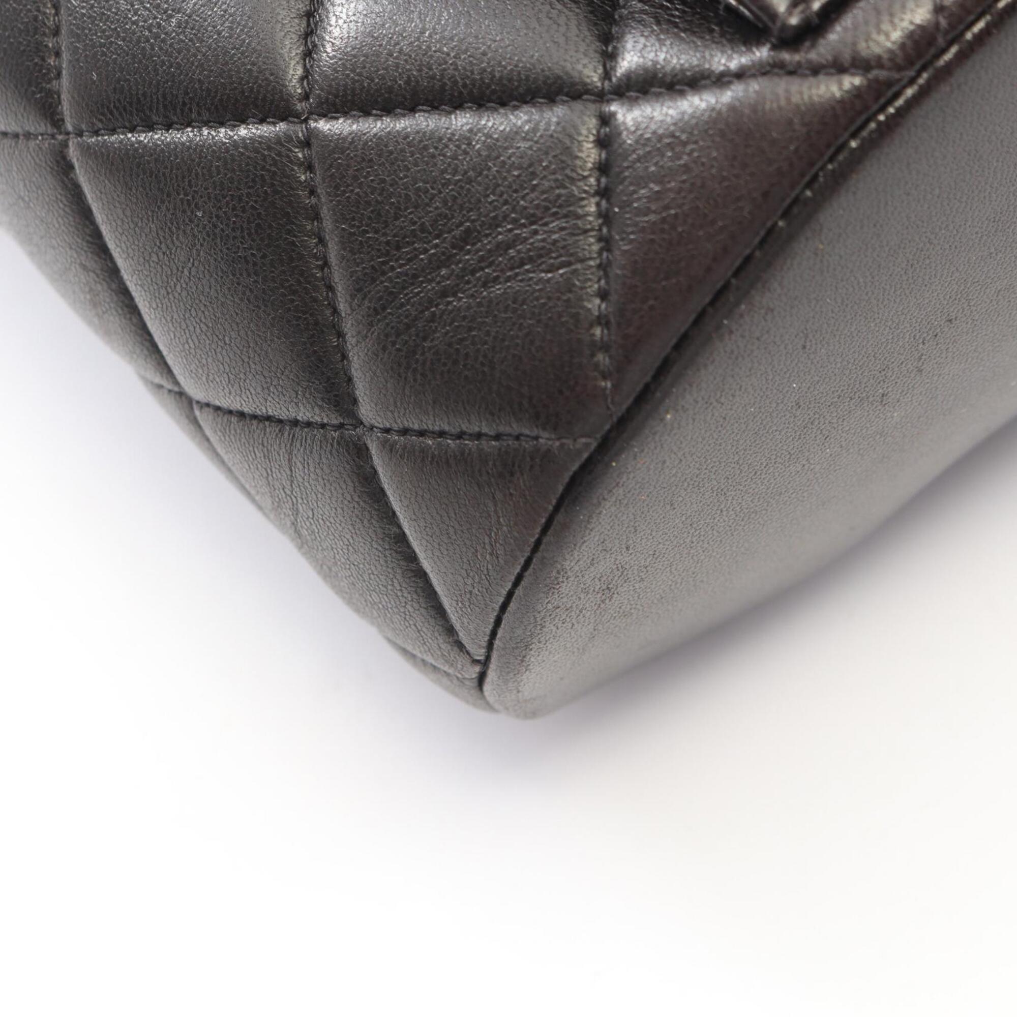 Chanel Black Leather Backpack Handbag (Pre-Owned)