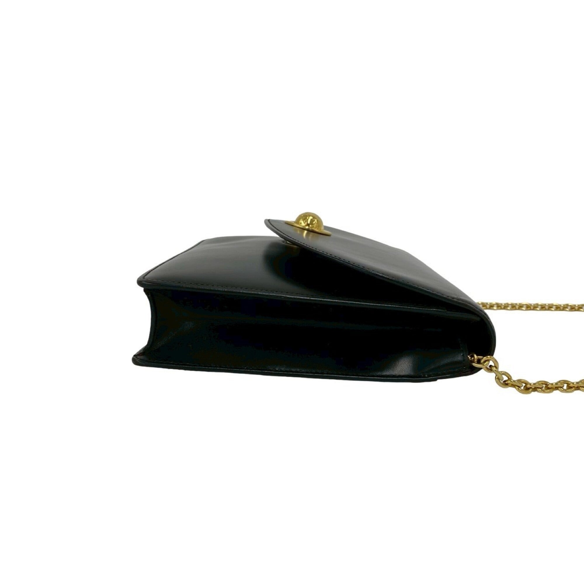 Celine Black Leather Pochette Shoulder Bag (Pre-Owned)