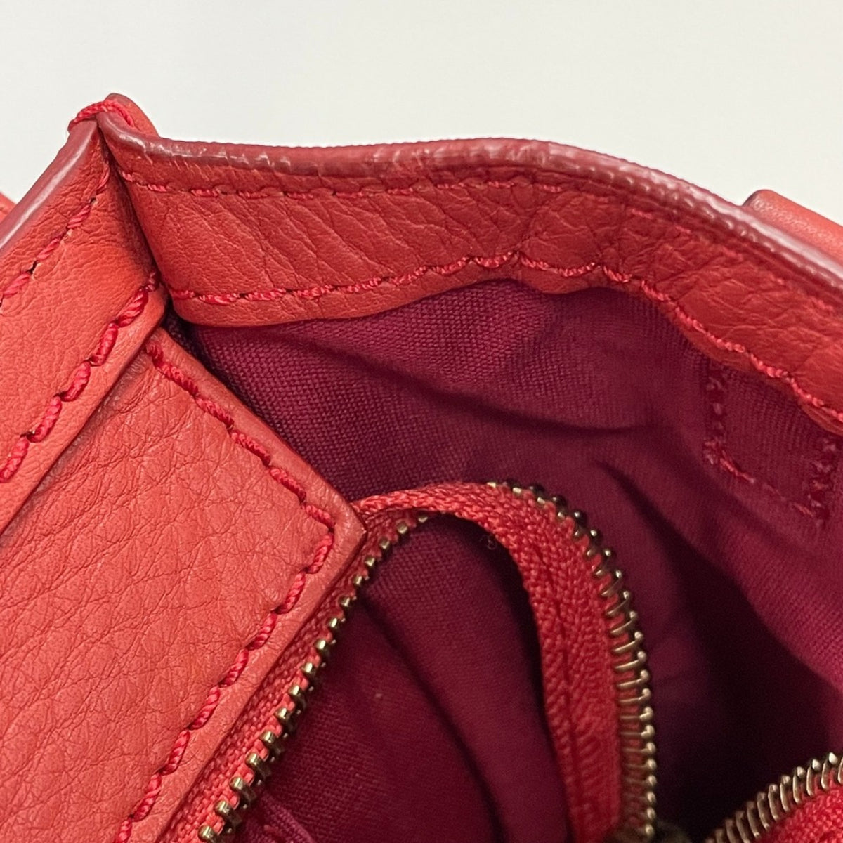 Celine Red Leather Handbag (Pre-Owned)