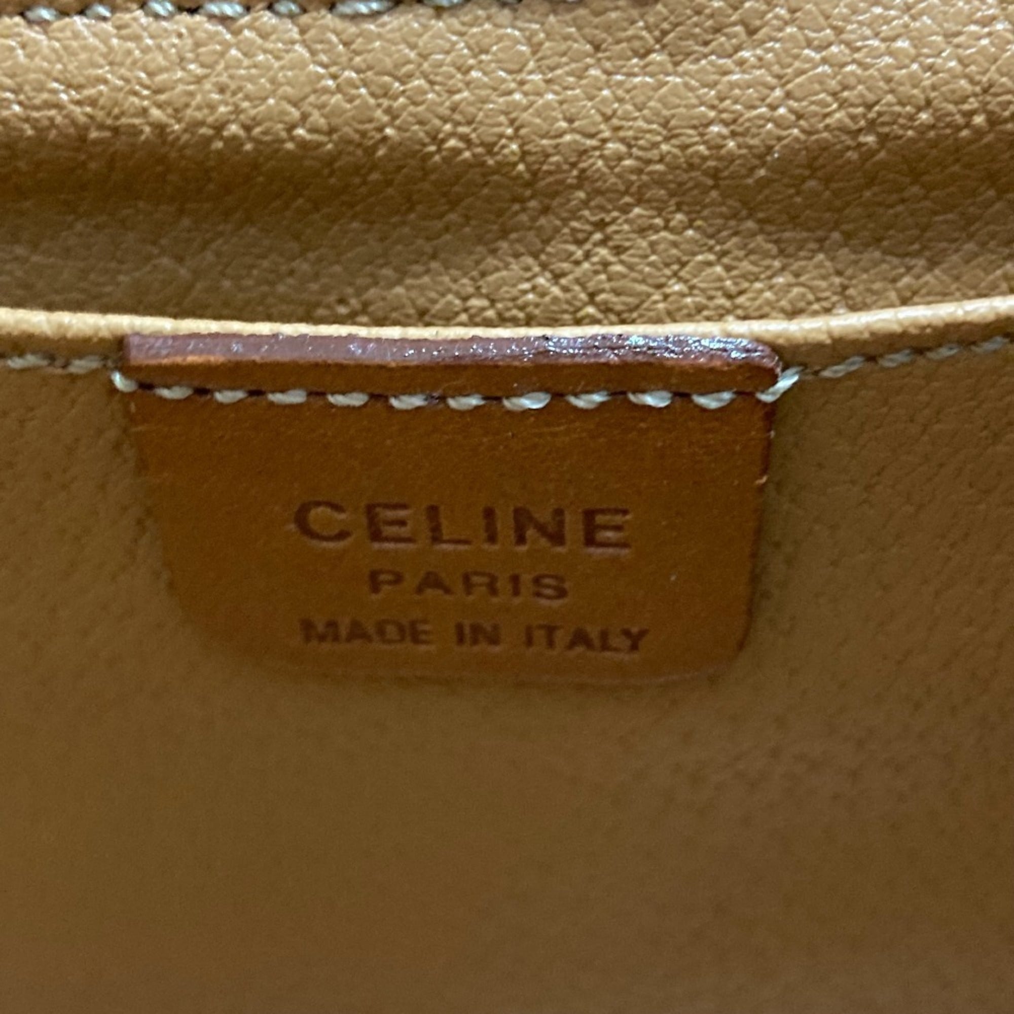 Celine Brown Pvc Leather Shoulder Bag Vanity Bag (Pre-Owned)