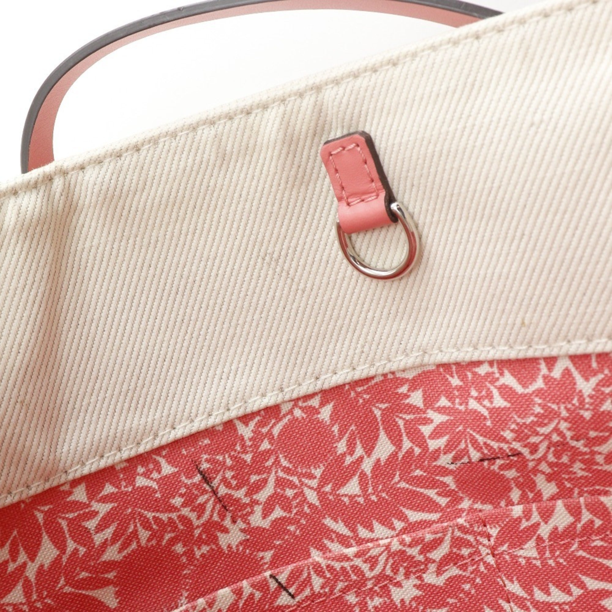 Louis Vuitton Corail Ivory Pink White Canvas Tote Bag (Pre-Owned)