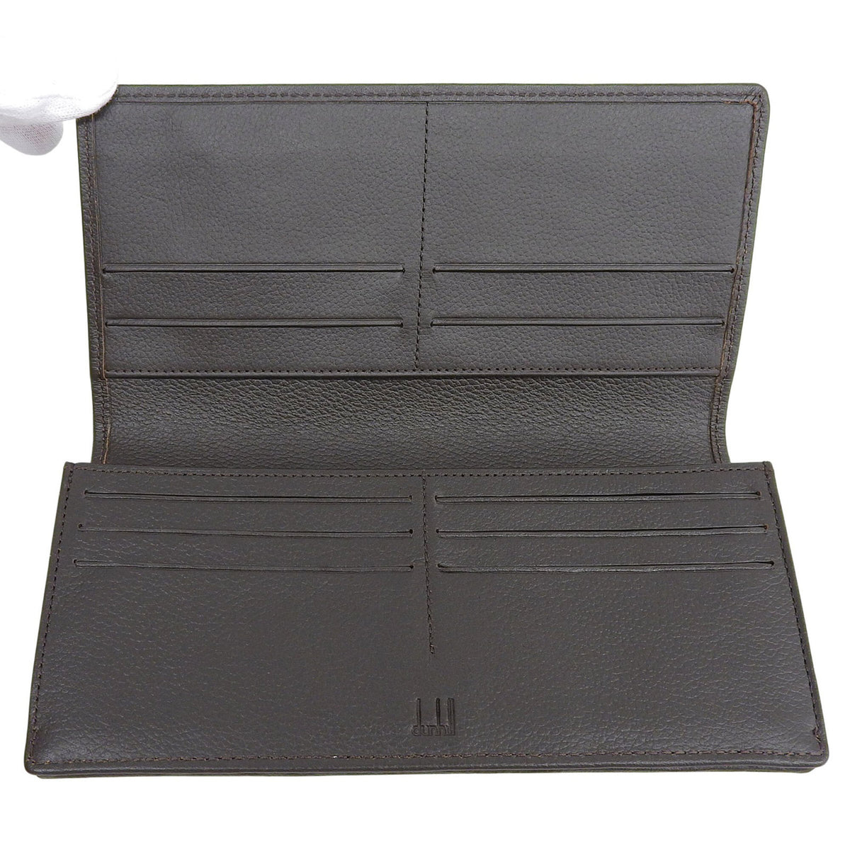 Dunhill Dark Brown Pvc Leather Long Wallet (Bi-Fold) (Pre-Owned)