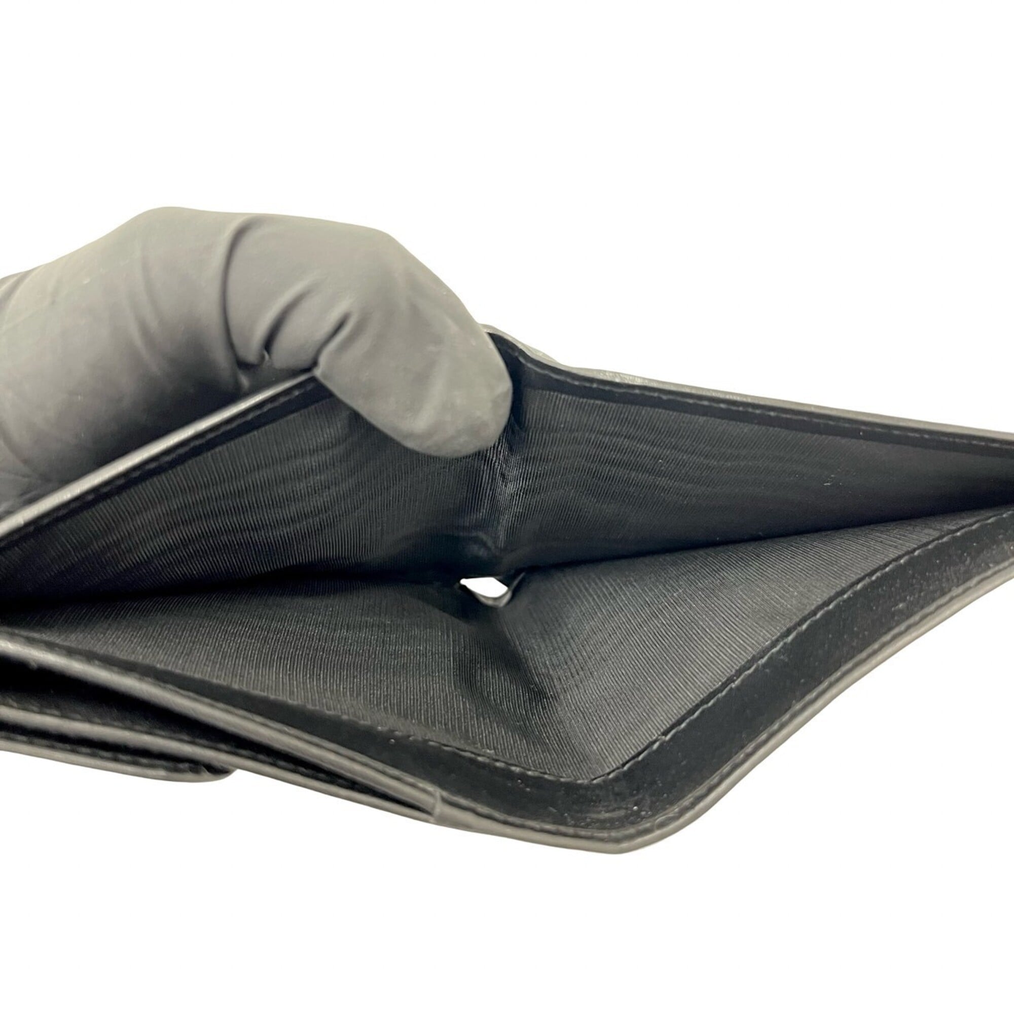 Gucci Black Leather Pvc Wallet (Bi-Fold) (Pre-Owned)