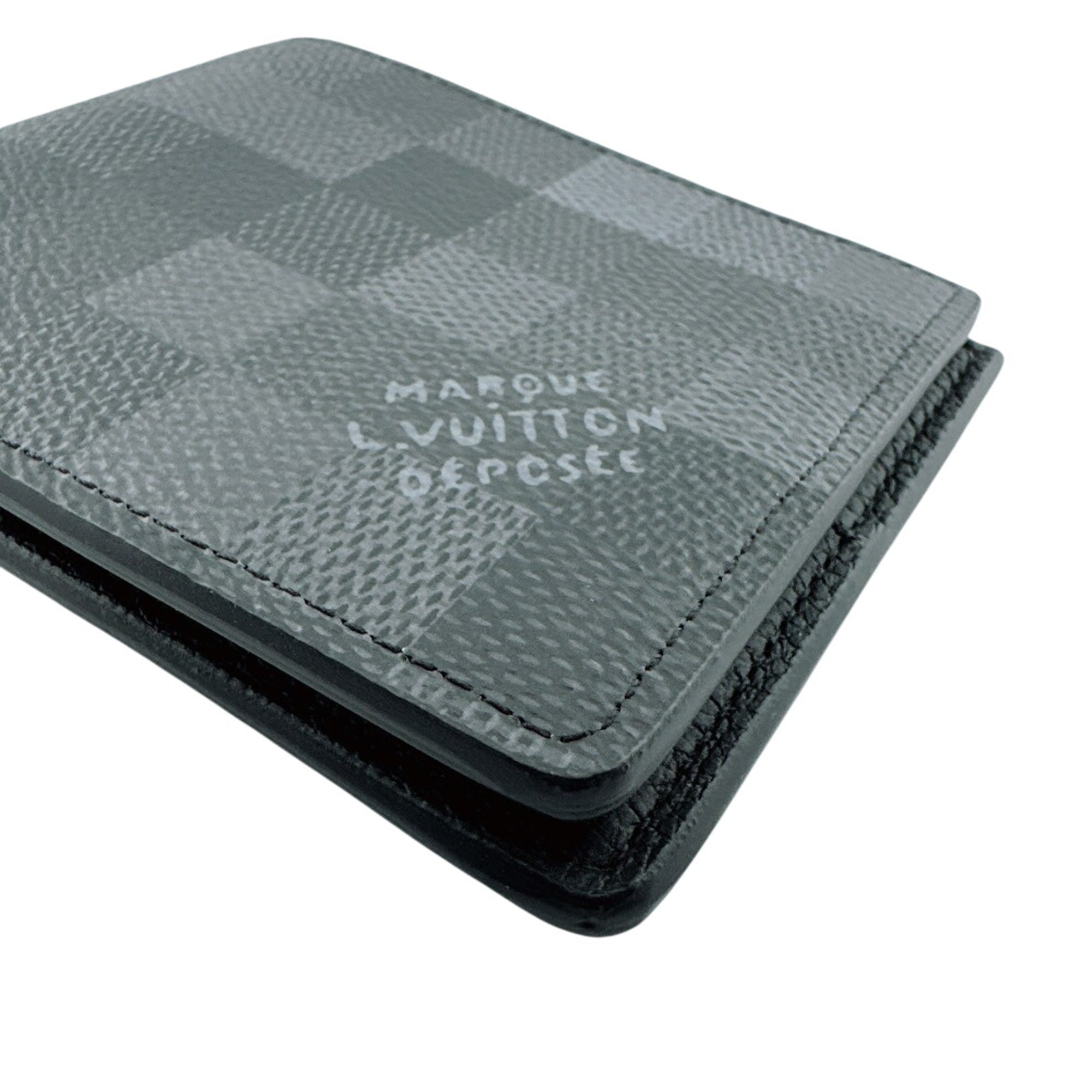 Louis Vuitton Black Damier Canvas Wallet (Bi-Fold) (Pre-Owned)