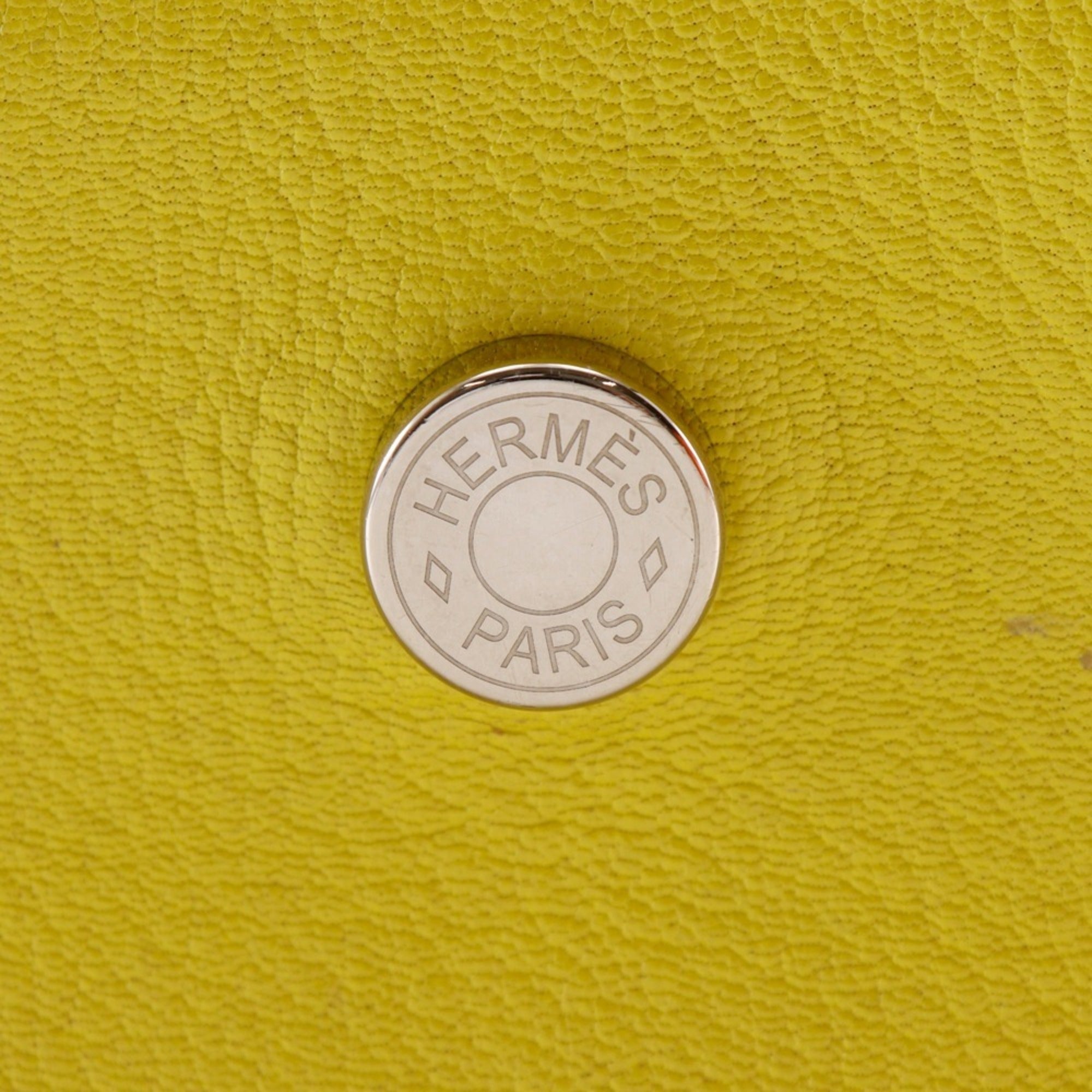 Hermes Yellow Chevre Leather Clutch Bag (Pre-Owned)