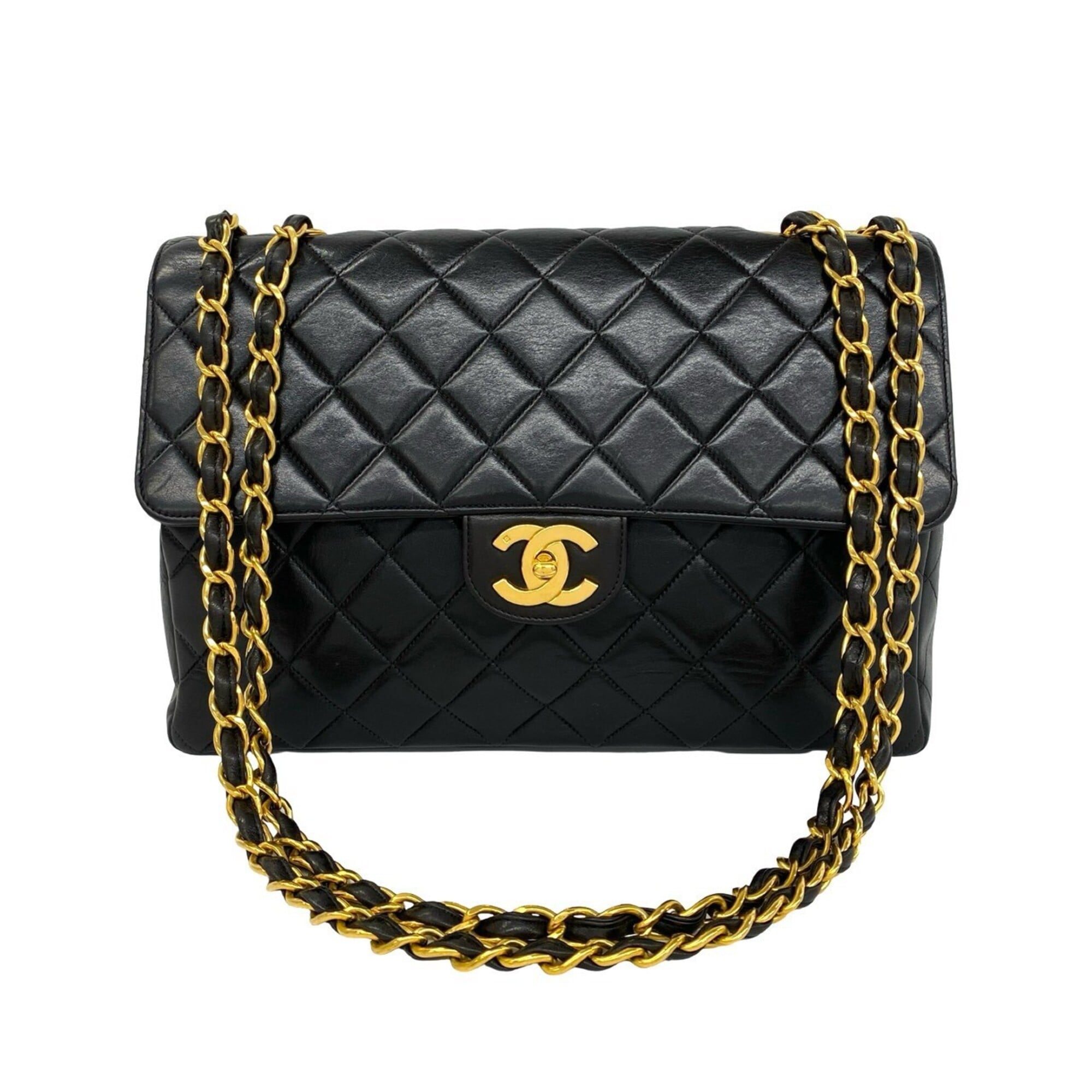 Chanel Black Leather Shoulder Bag (Pre-Owned)