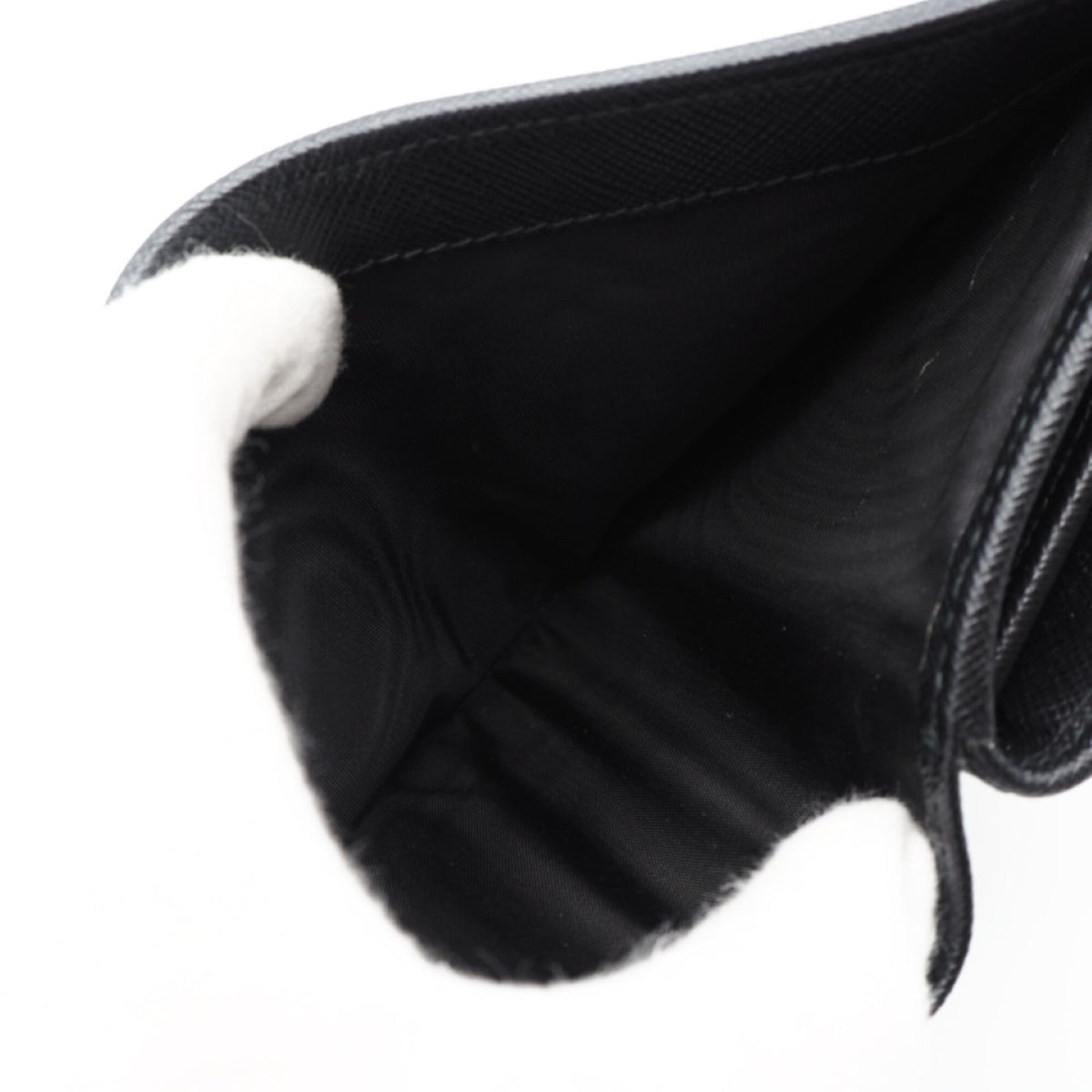 Prada Saffiano Black Nylon Saffiano Wallet (Bi-Fold) (Pre-Owned)