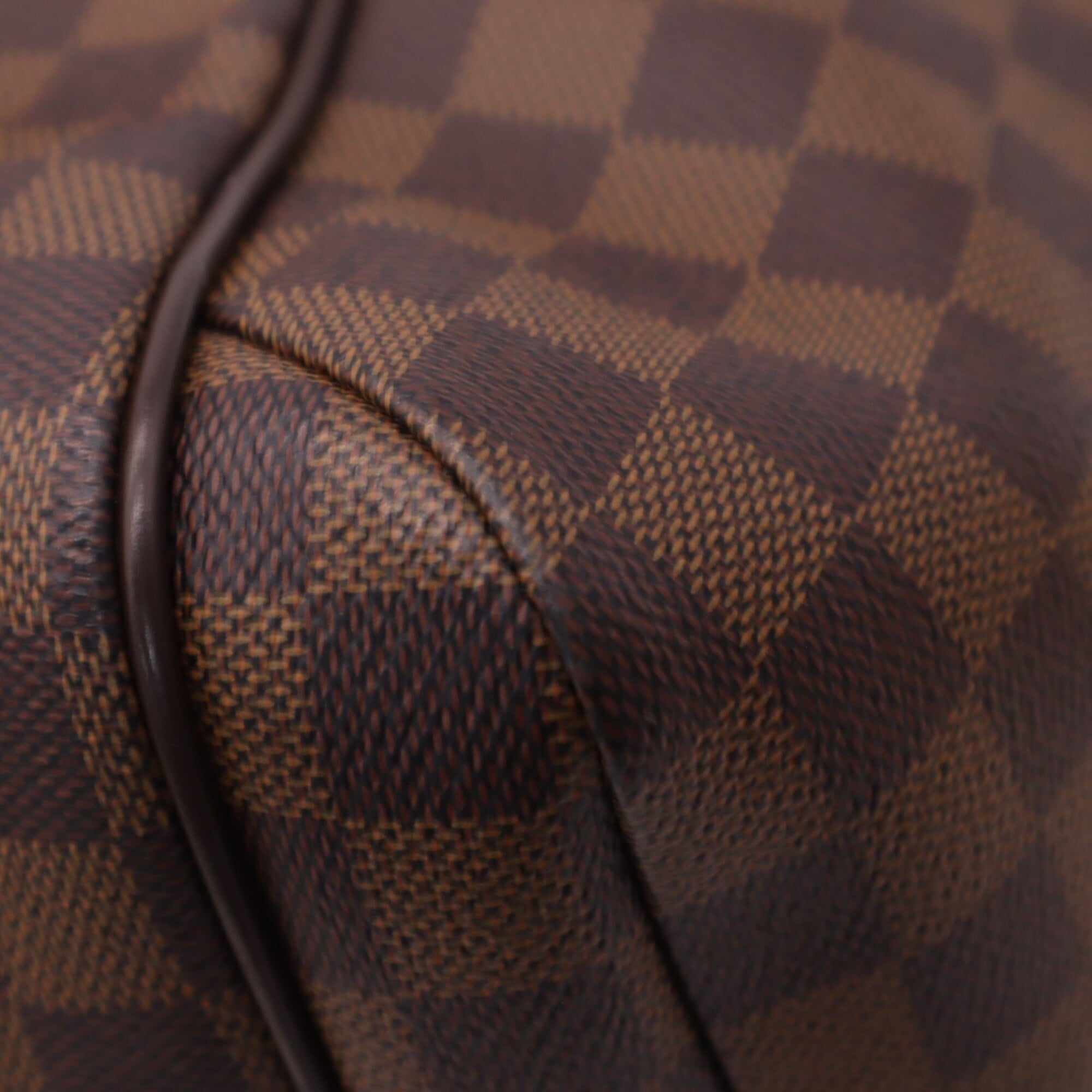 Louis Vuitton Beige Brown Coated Canvas Leather Handbag (Pre-Owned)