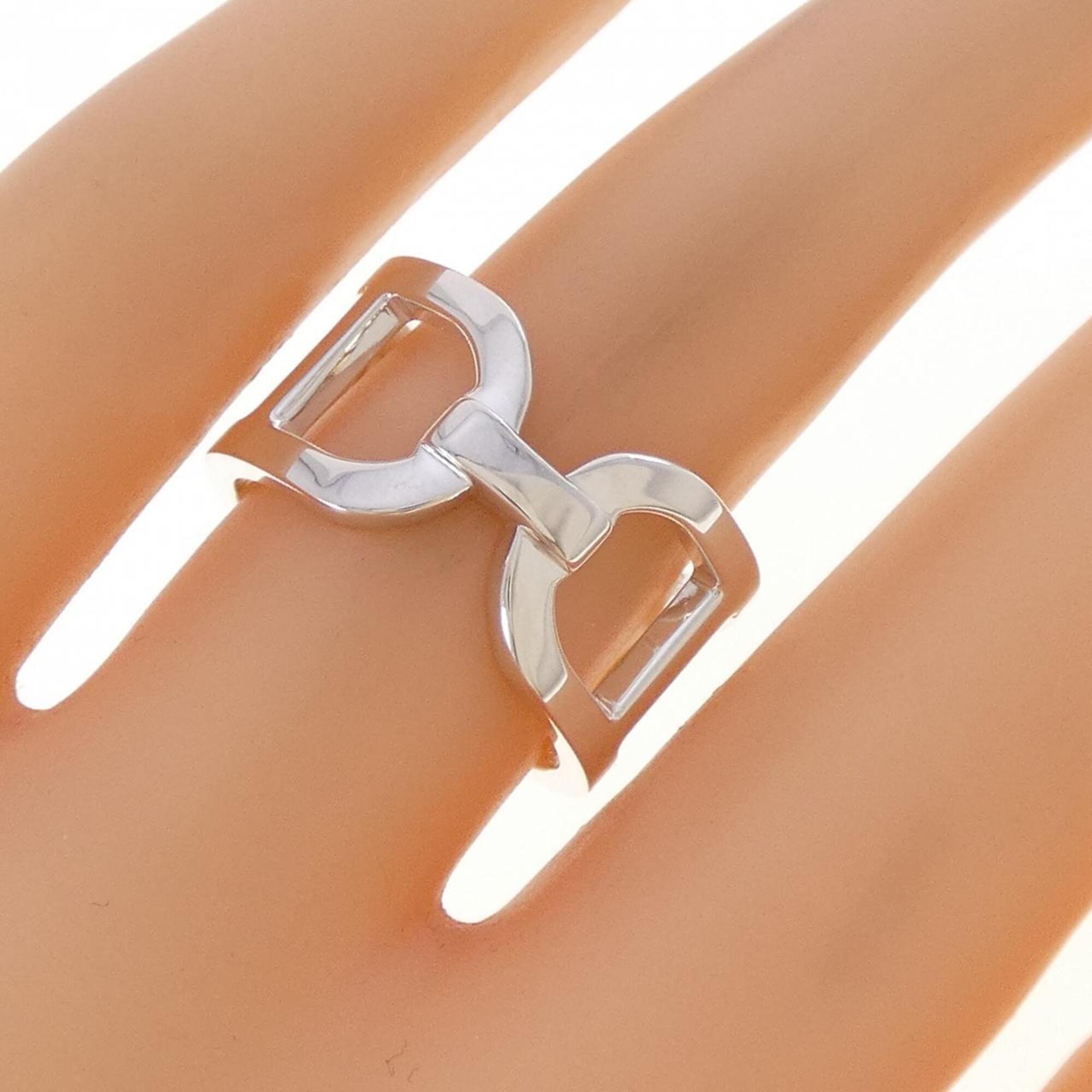 Hermes Silver 925 Band Ring (Pre-Owned)