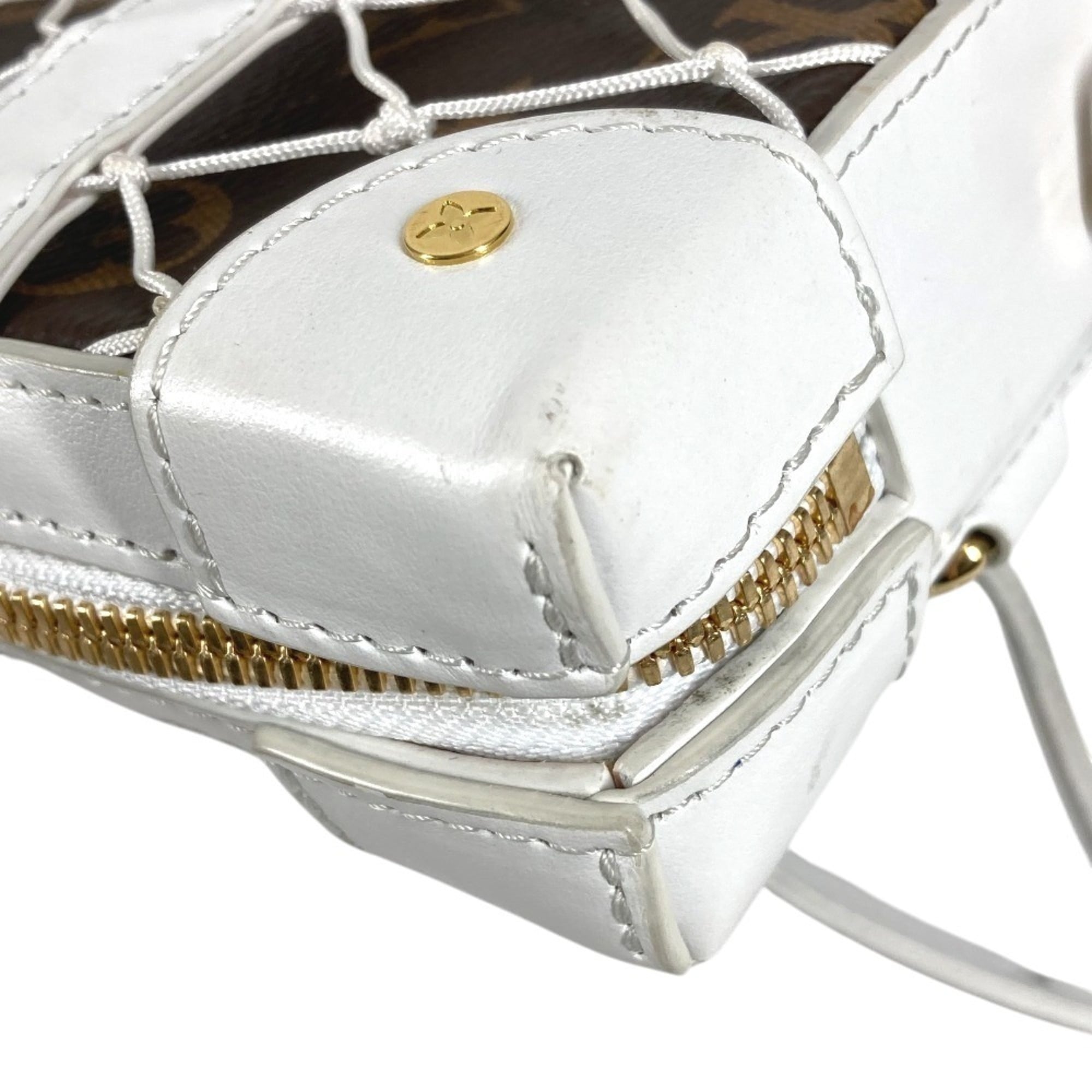 Louis Vuitton Brown Monogram White Monogram Leather Pochette Shoulder Bag (Pre-Owned)