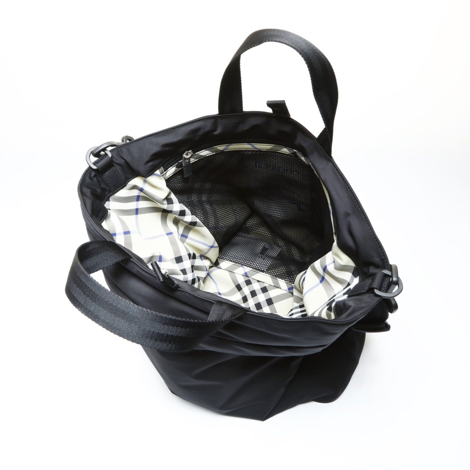 Burberry Black Nylon Shopping Bag Tote Bag (Pre-Owned)