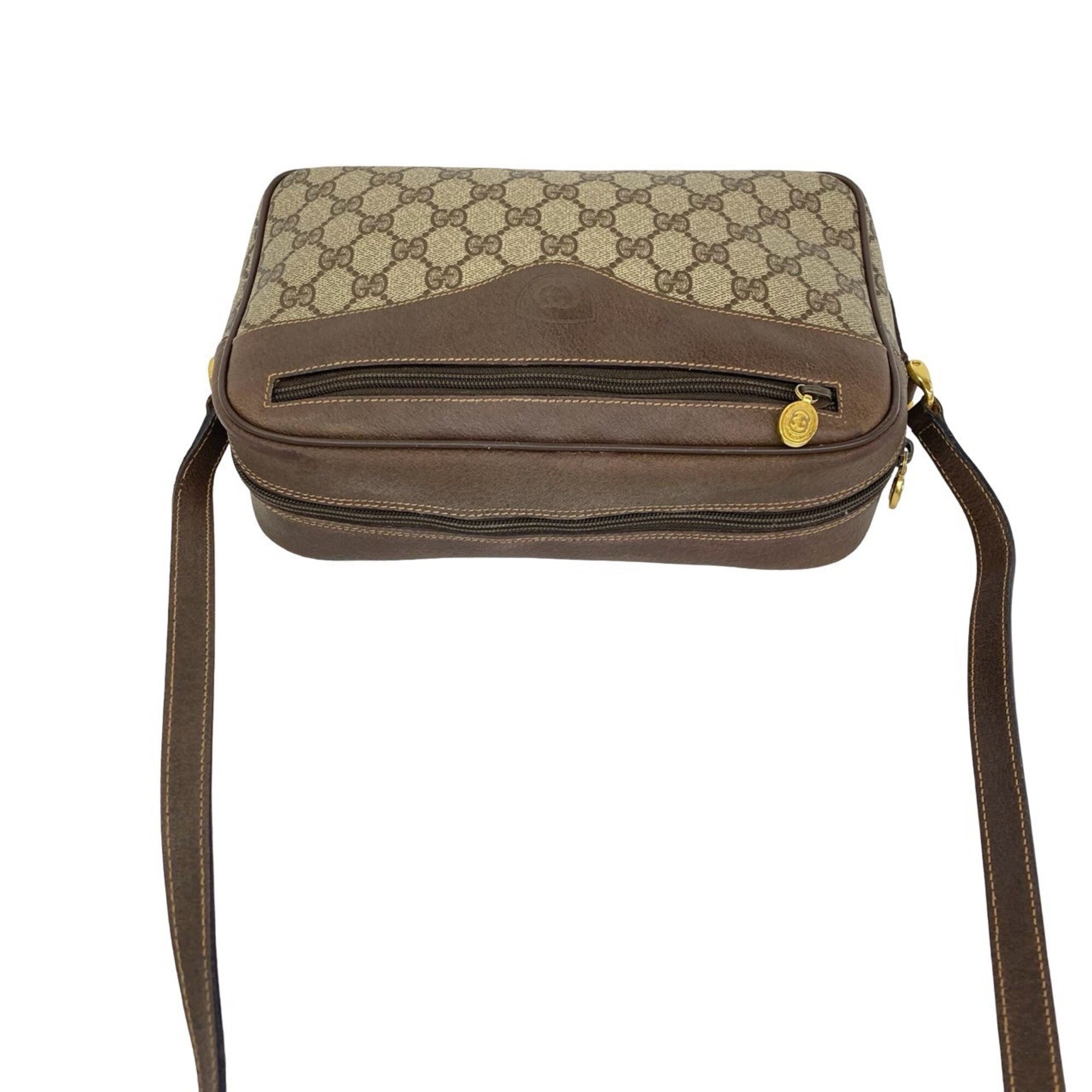 Gucci Brown Leather Pvc Pochette Shoulder Bag (Pre-Owned)