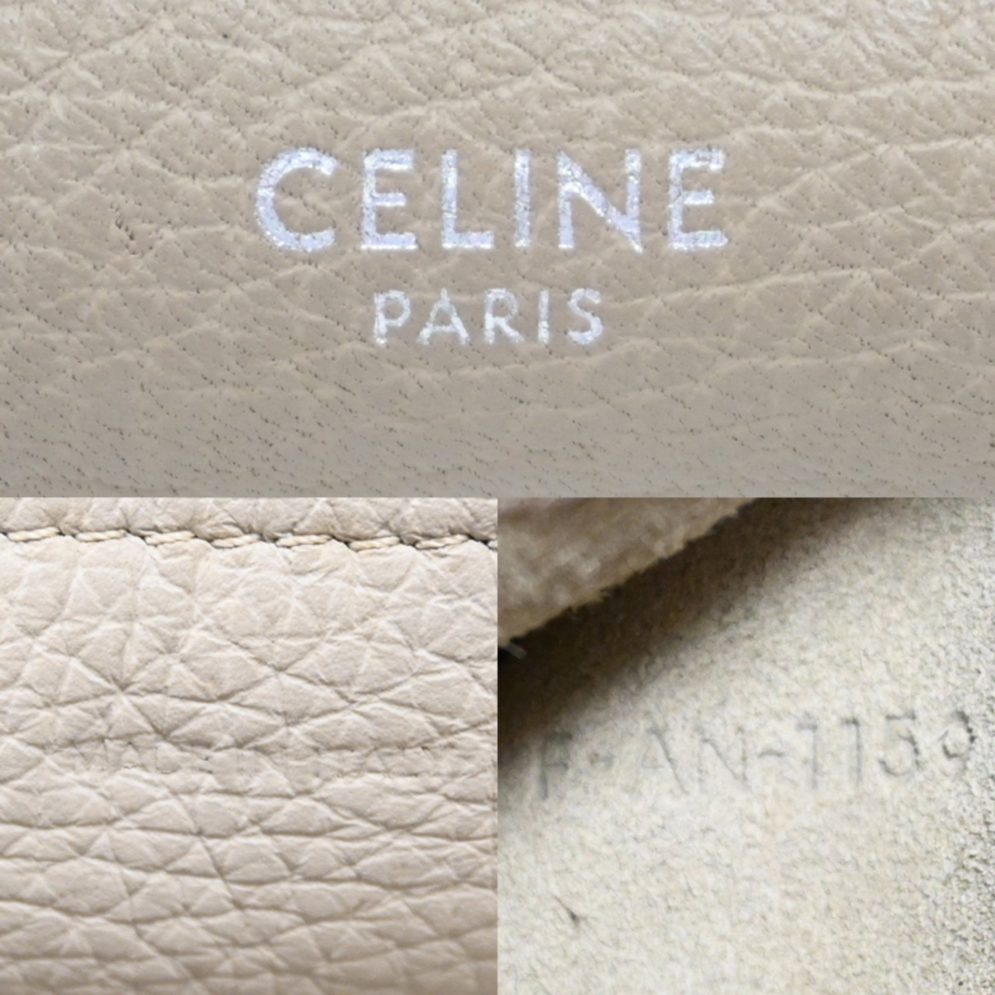 Celine Beige Leather Handbag Shoulder Bag (Pre-Owned)