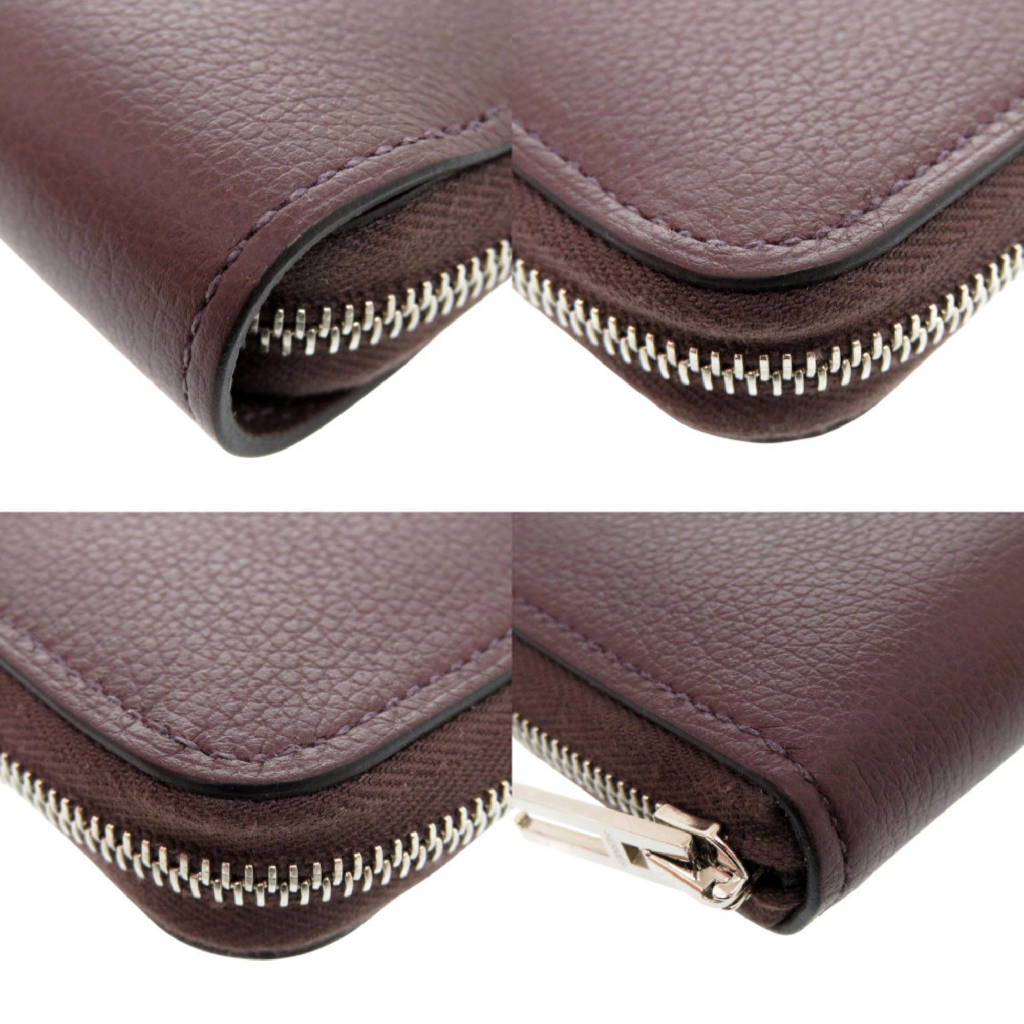 Hermes Blue Nuit Bordeaux Wallet (Bi-Fold) (Pre-Owned)