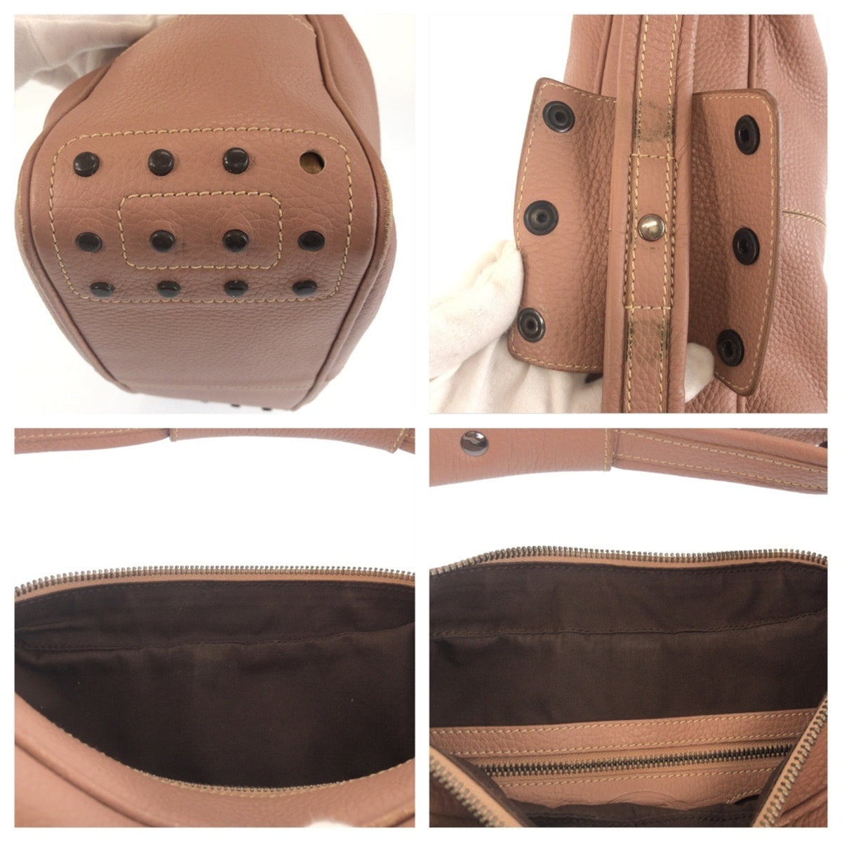 Tod's Dusty Pink Pink Leather Handbag Shoulder Bag (Pre-Owned)