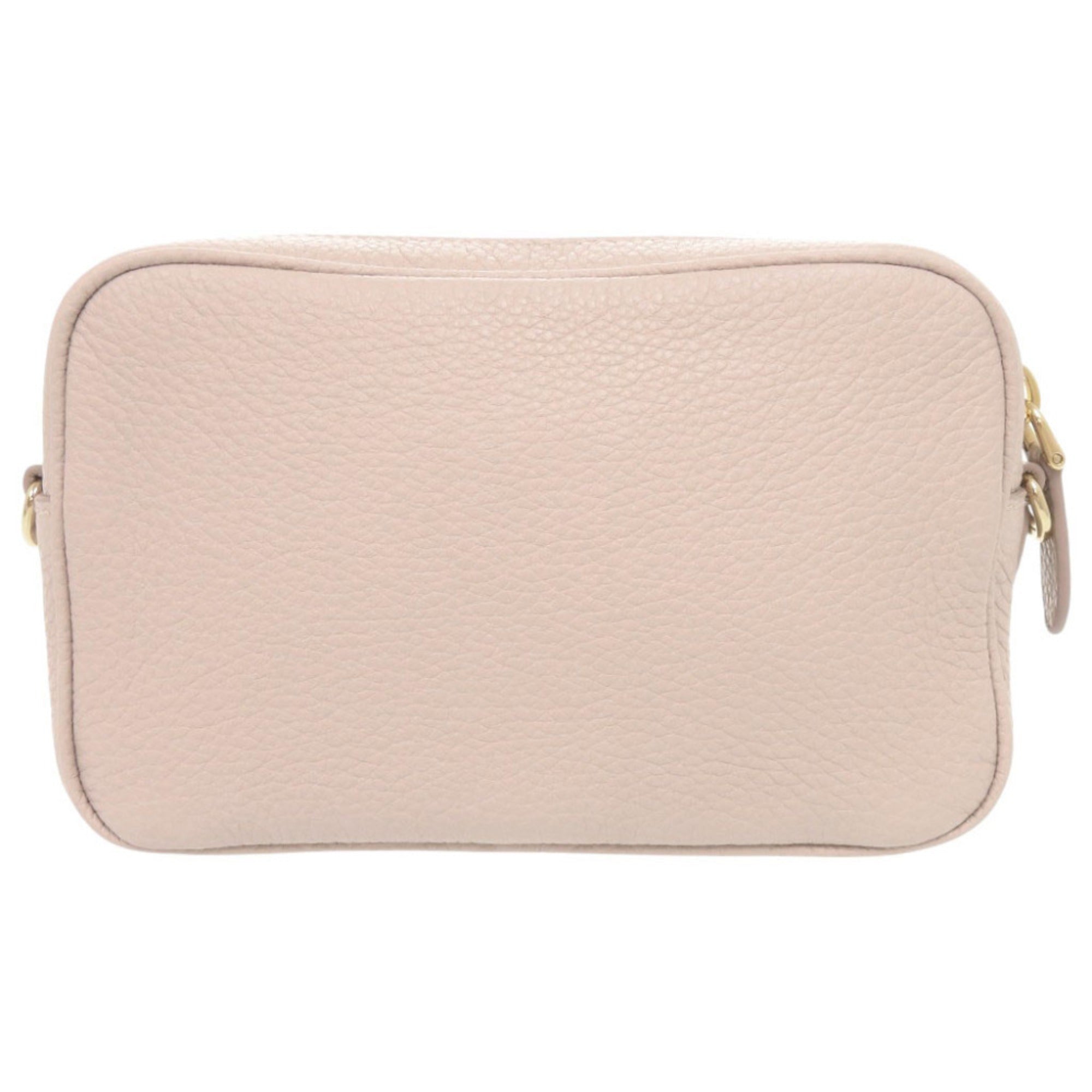 Prada Pink Beige Leather Shoulder Bag (Pre-Owned)