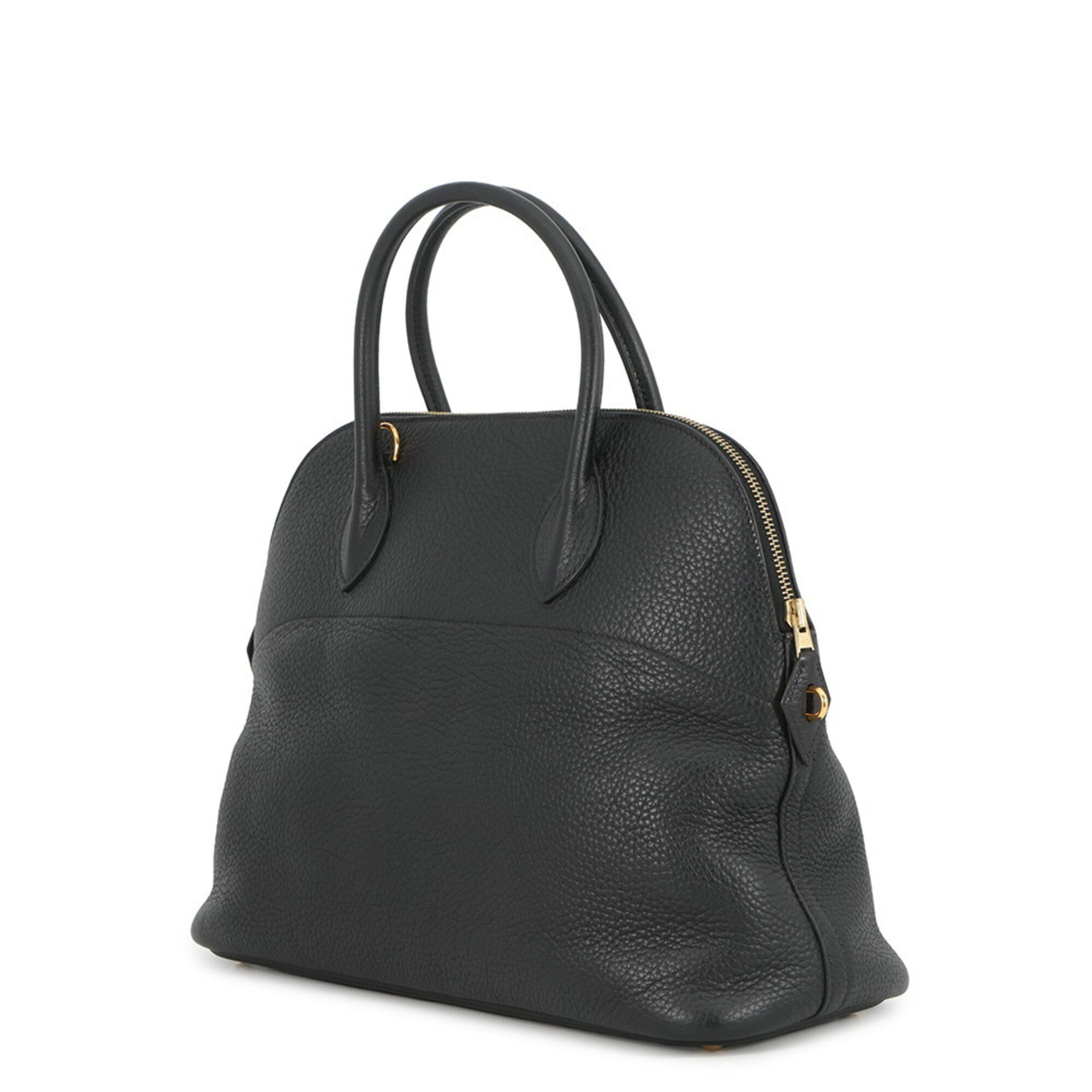 Hermes Black Taurillon Clemence Leather Handbag (Pre-Owned)