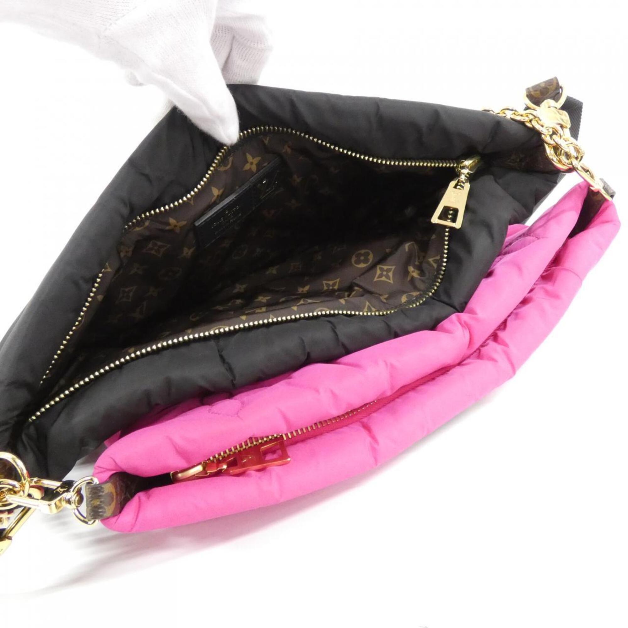 Louis Vuitton Black Fuchsia Nylon Pochette Pouch Shoulder Bag (Pre-Owned)