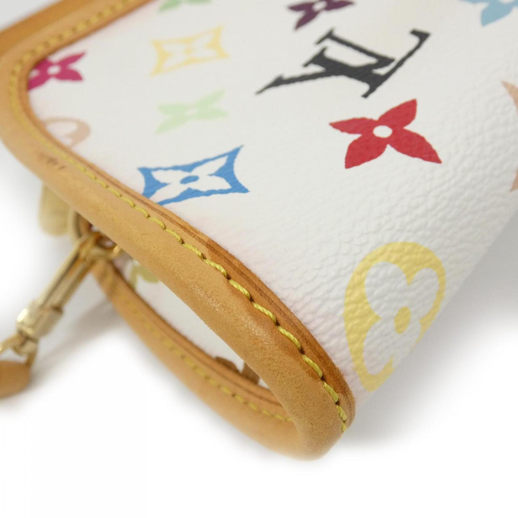 Louis Vuitton White Coated Canvas Shoulder Bag (Pre-Owned)