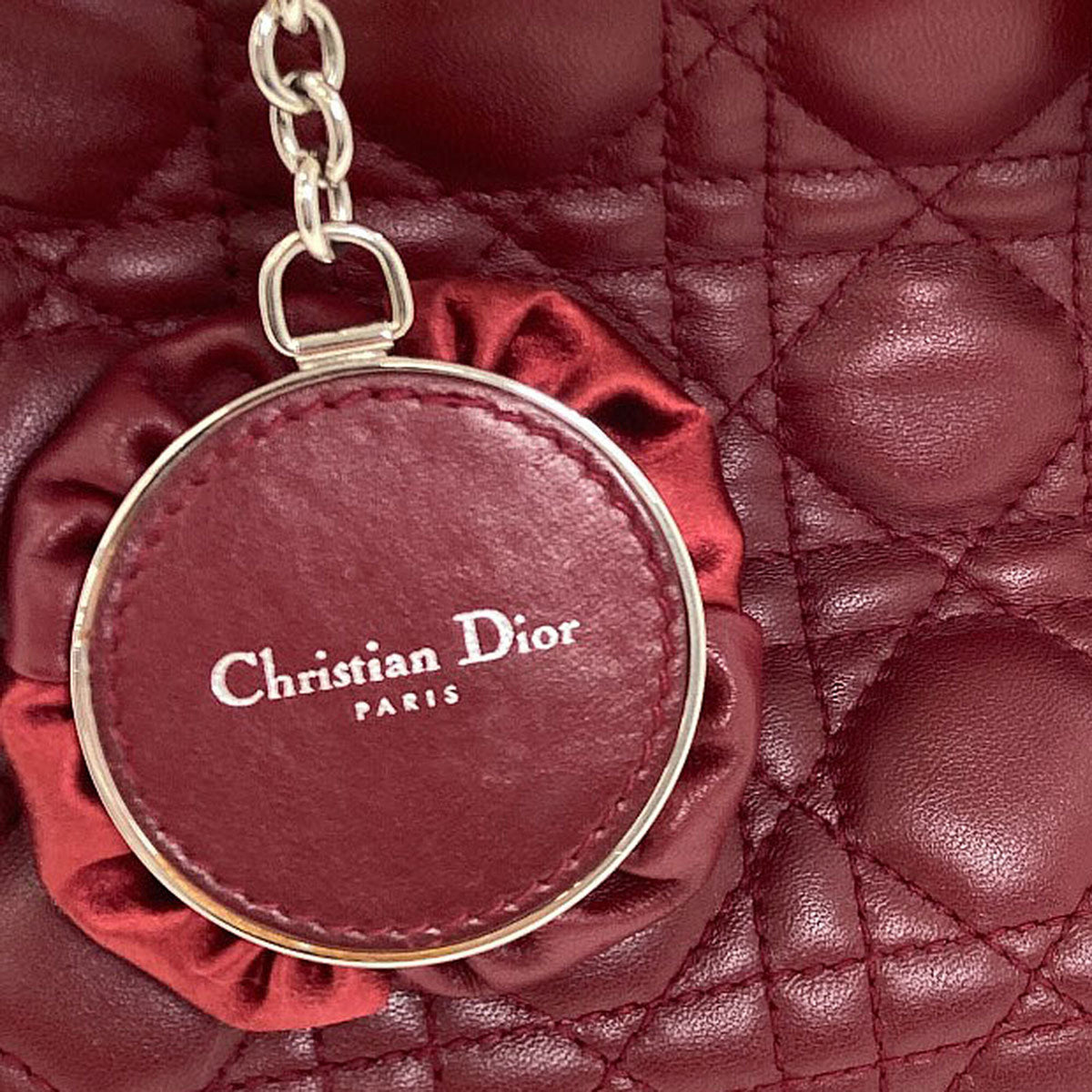 Christian Dior Lady Dior Red Color Leather Handbag (Pre-Owned)