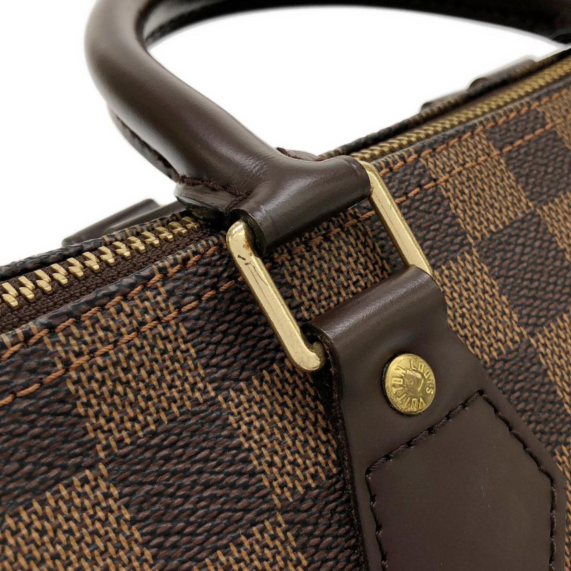 Louis Vuitton Brown Coated Canvas Boston Bag (Pre-Owned)