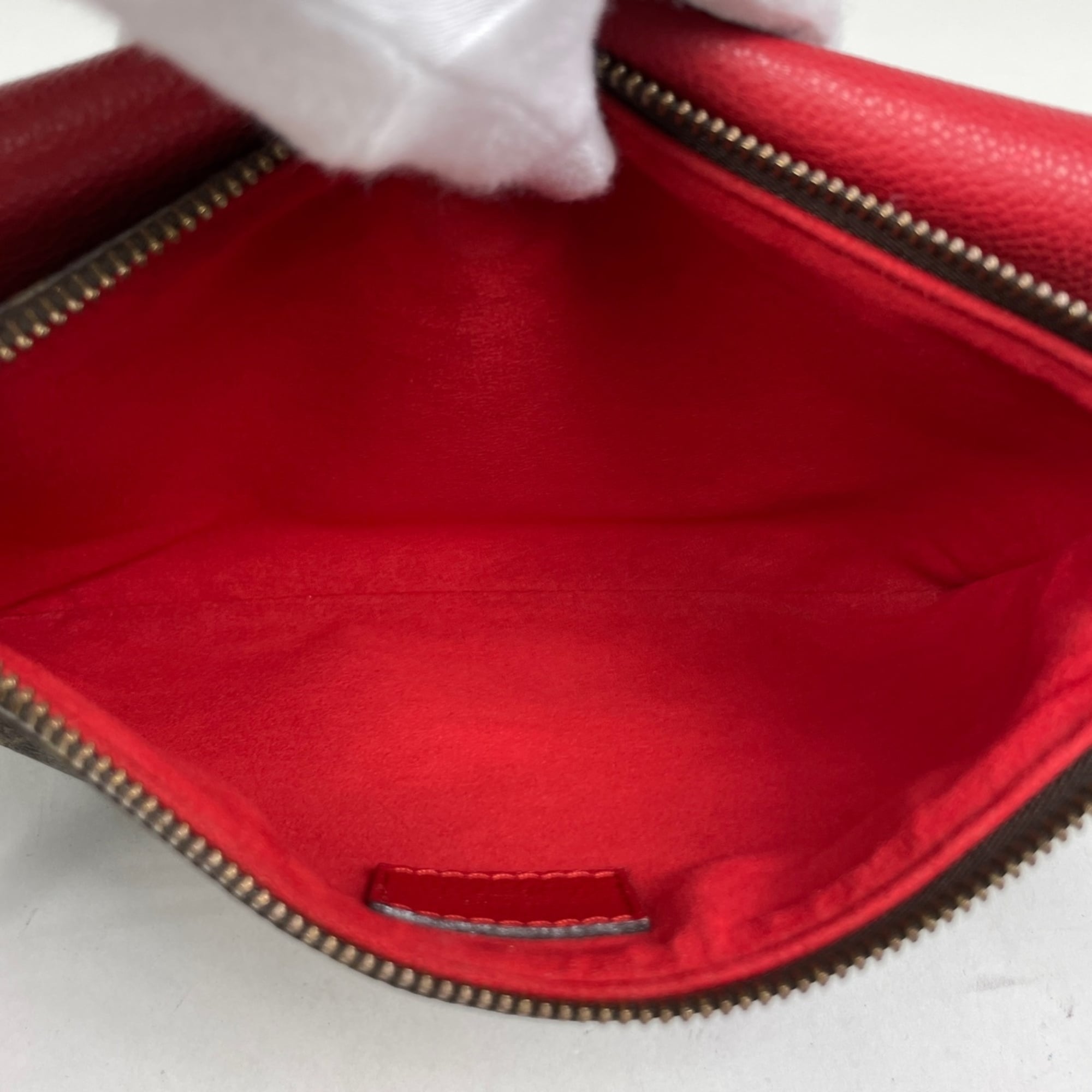 Louis Vuitton Monogram Brown Cerise Red Color Monogram Shoulder Bag (Pre-Owned)