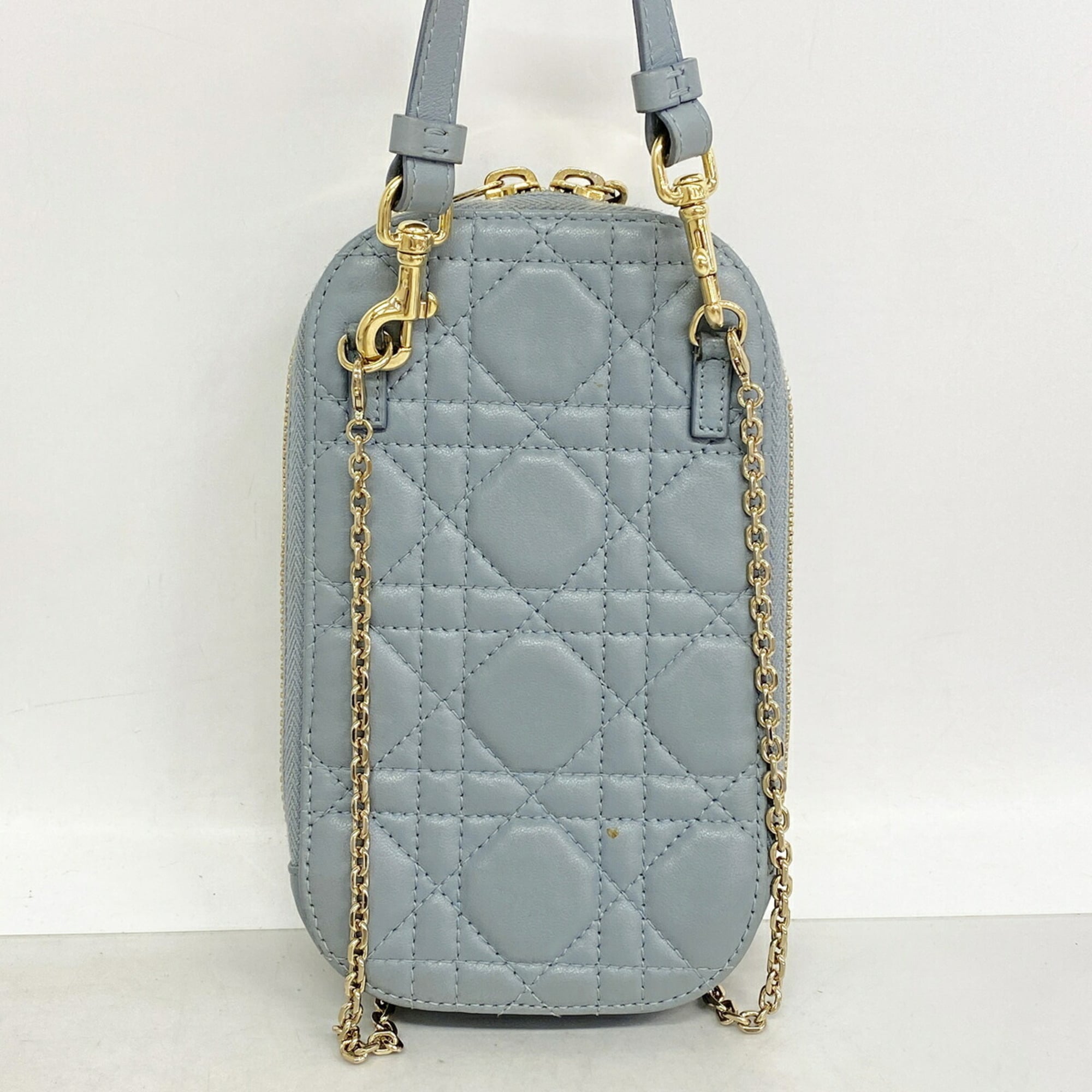 Christian Dior Blue Leather Shoulder Bag (Pre-Owned)