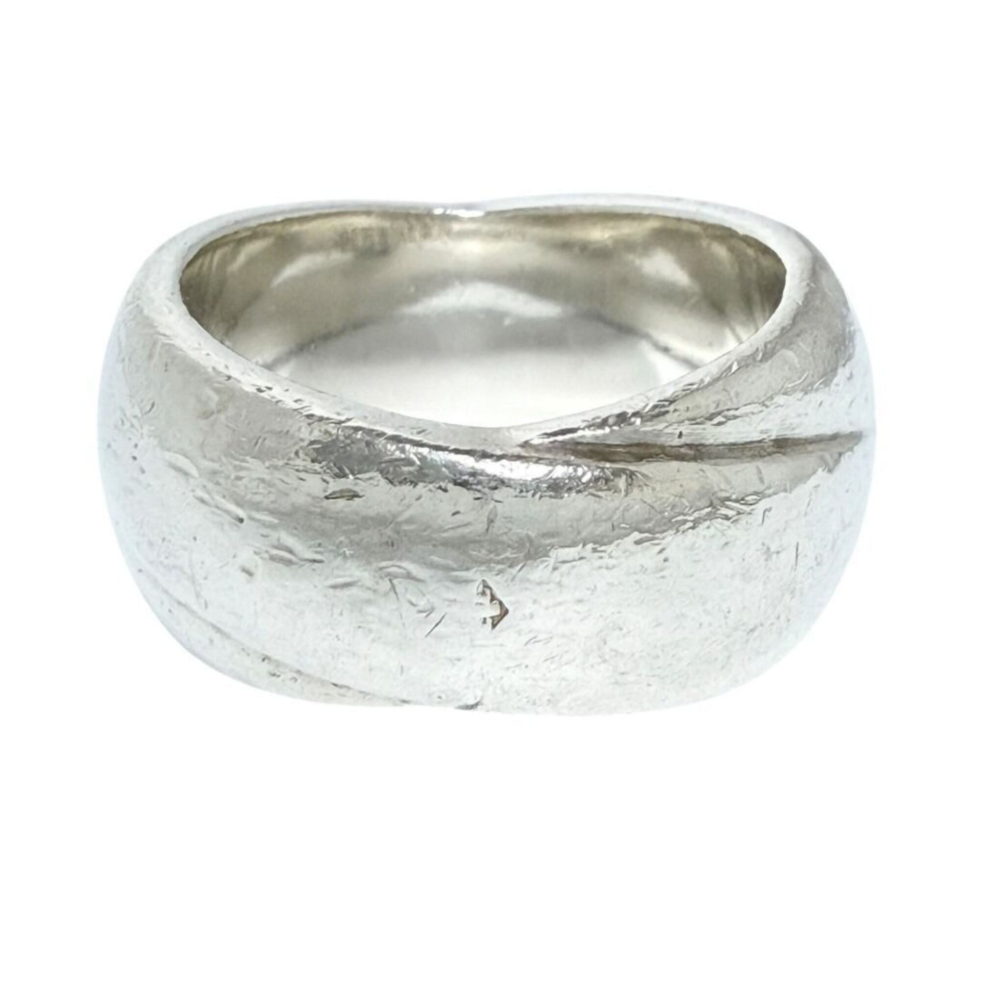 Hermes Silver Silver 925 Band Ring (Pre-Owned)