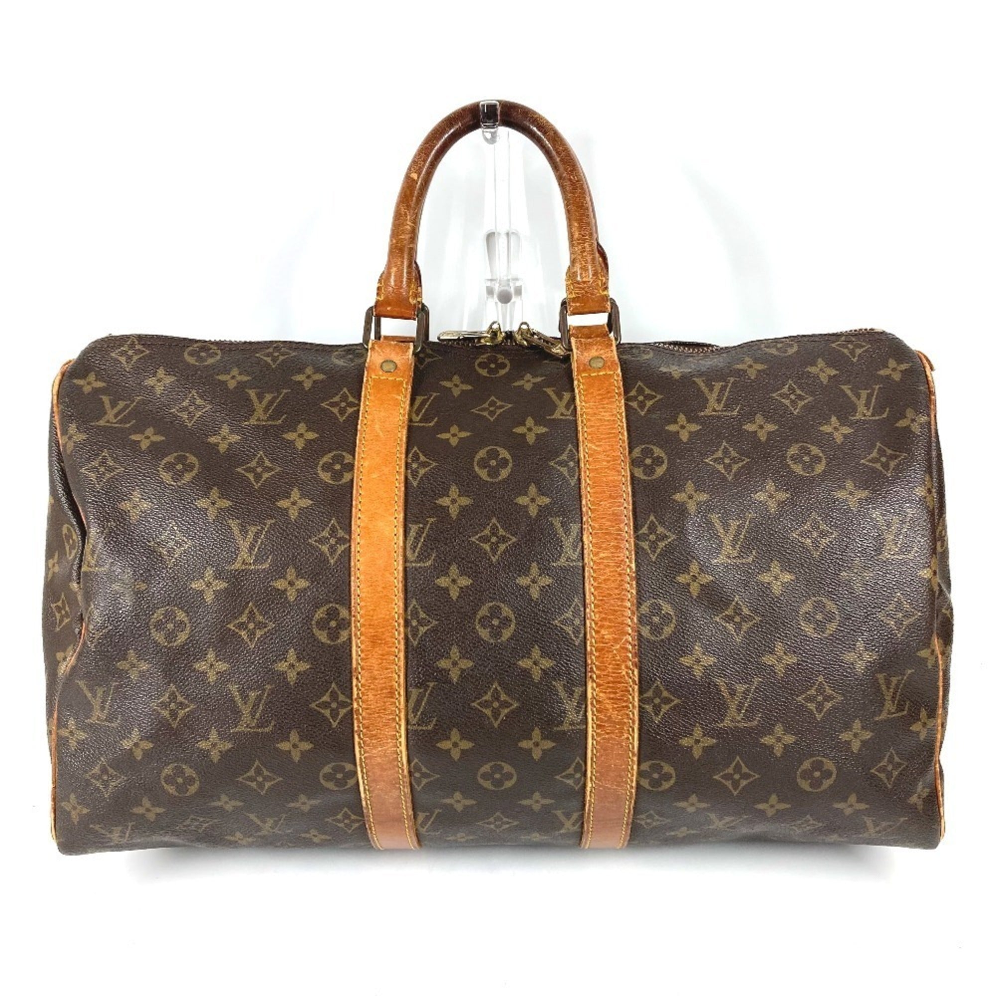 Louis Vuitton Brown Galle Monogram Monogram Boston Bag Handbag (Pre-Owned)