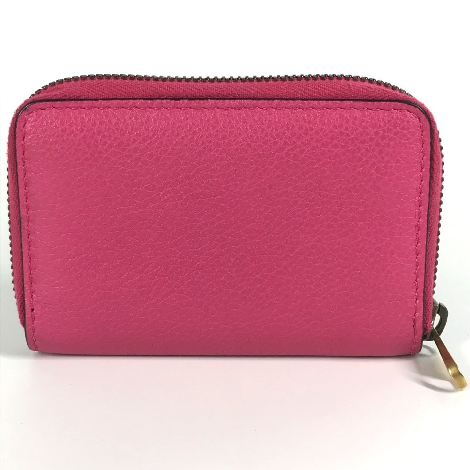 Gucci Pink Leather Coin Purse/Coin Case (Pre-Owned)