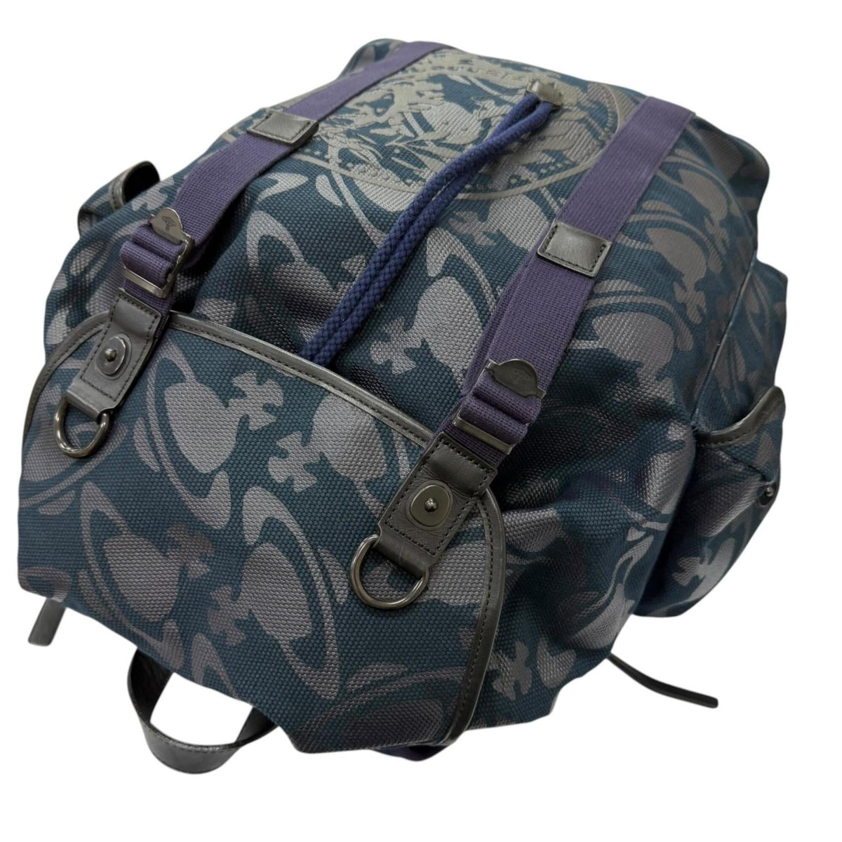Vivienne Westwood Navy Canvas Leather Backpack (Pre-Owned)