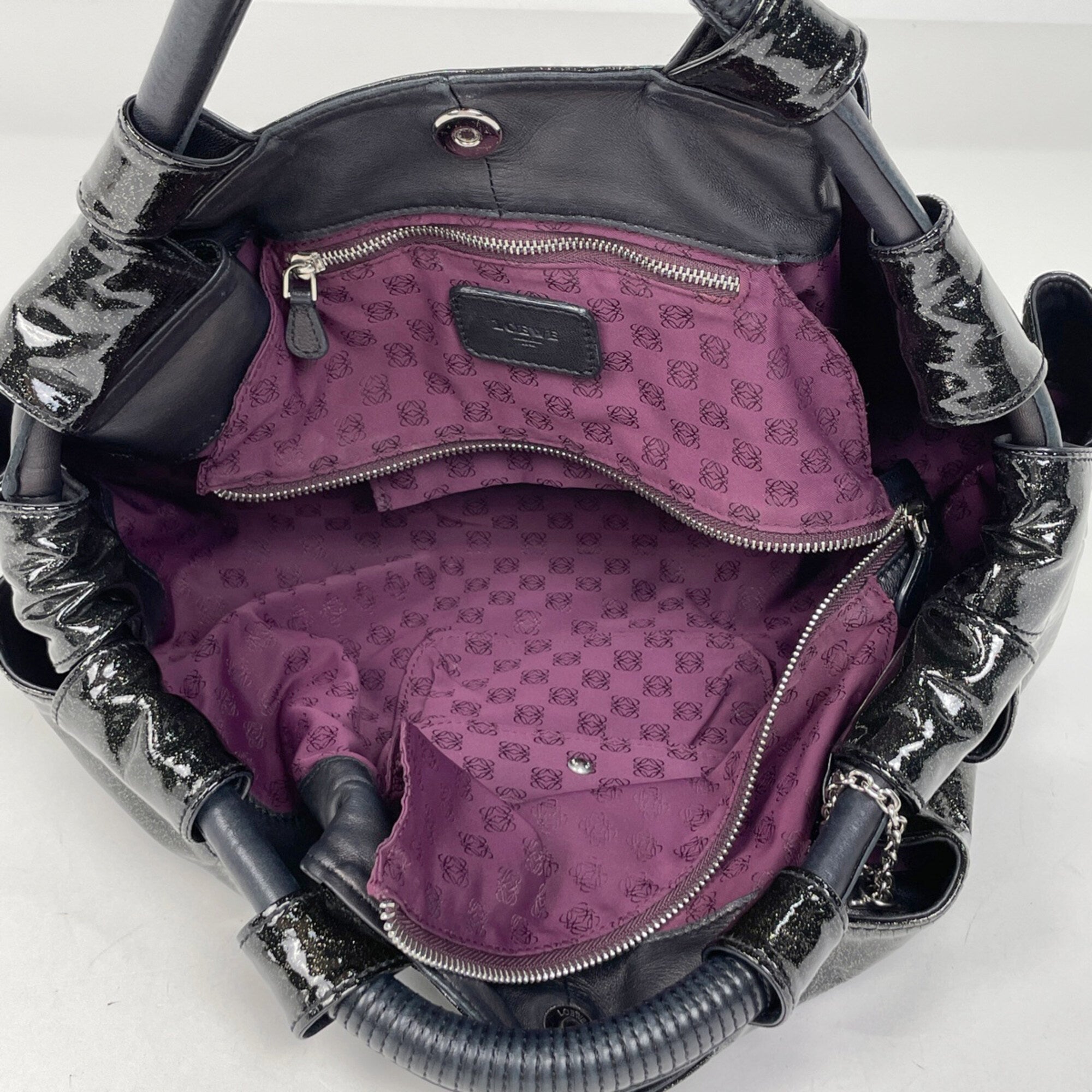 Loewe Black Coated Canvas Handbag (Pre-Owned)