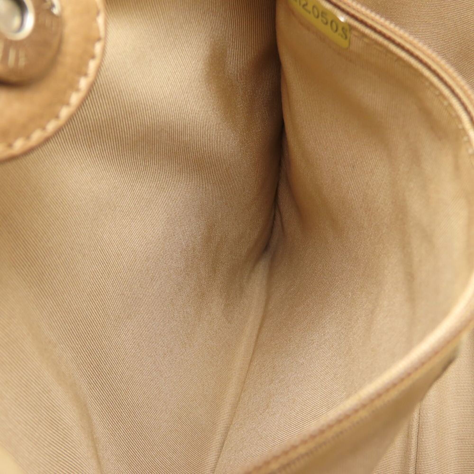 Chanel Beige Grained Calfskin Shoulder Bag Tote Bag (Pre-Owned)