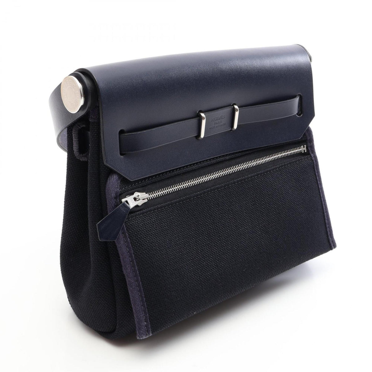 Hermes Black Blue Nuit Navy Handbag Shoulder Bag (Pre-Owned)