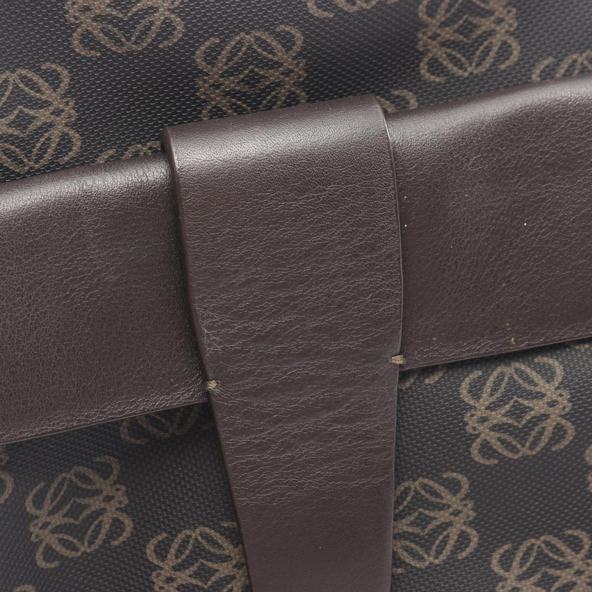 Loewe Brown Coated Canvas Pvc Leather Handbag Shoulder Bag (Pre-Owned)