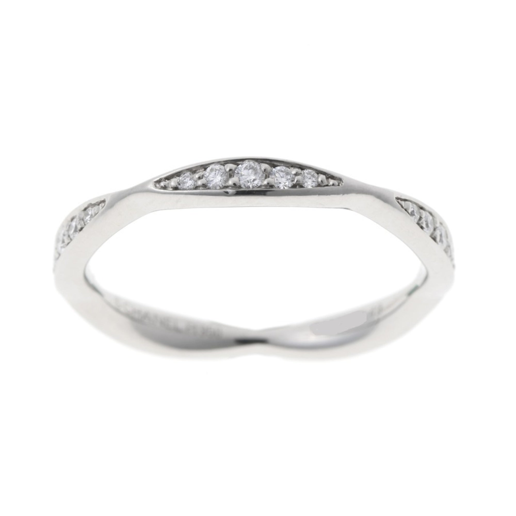 Chanel Platinum Platinum 950 Band Ring (Pre-Owned)