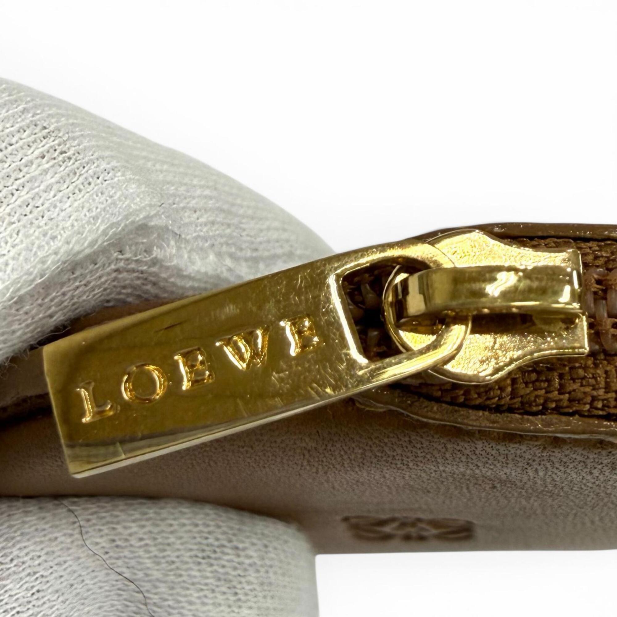 Loewe Brown Leather Coin Purse/Coin Case (Pre-Owned)