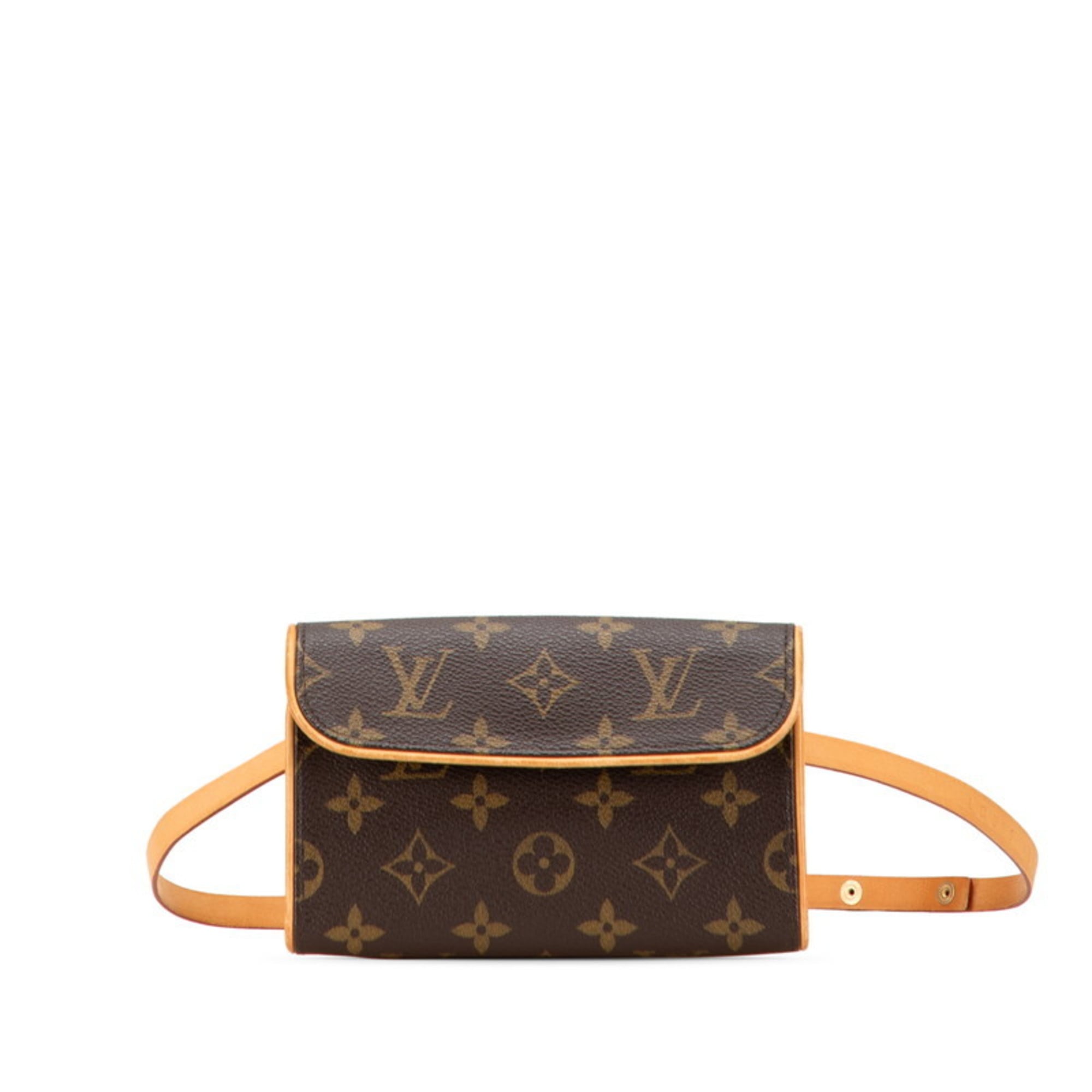 Louis Vuitton Monogram Brown Pvc Leather Pochette Sling Bag (Pre-Owned)