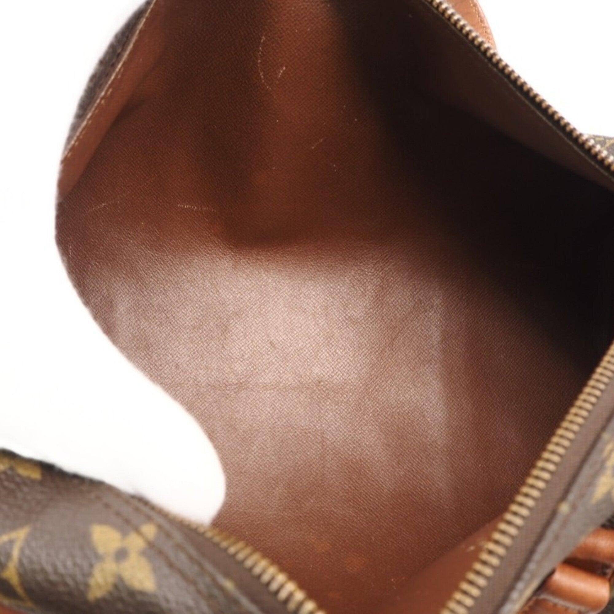 Louis Vuitton Monogram Beige Brown Coated Canvas Leather Handbag (Pre-Owned)