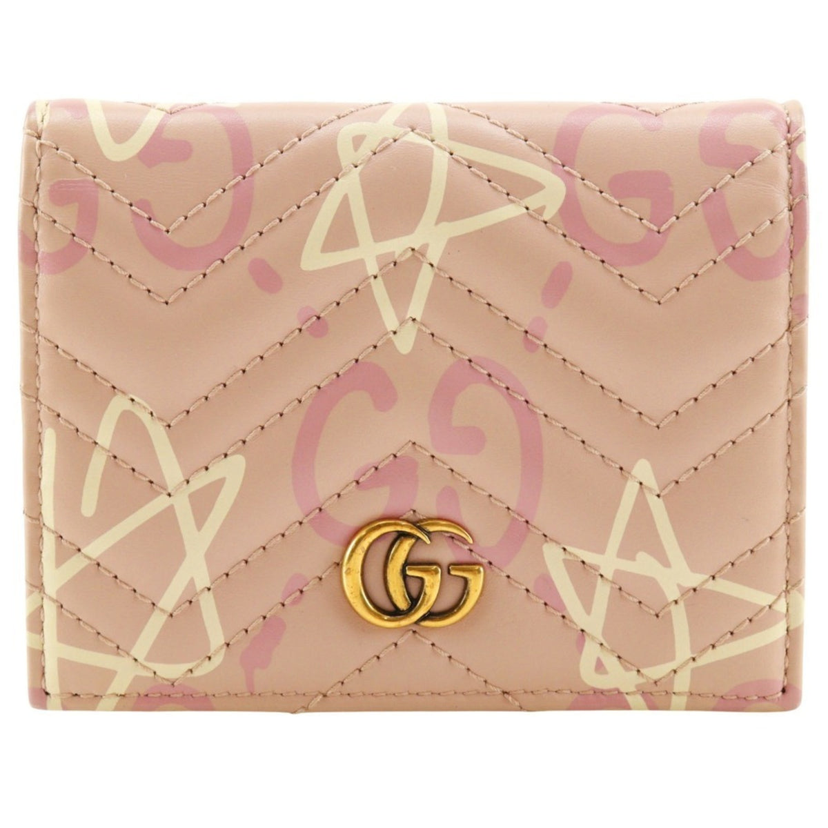 Gucci Pink Leather Bill Wallet (Bi-Fold) (Pre-Owned)