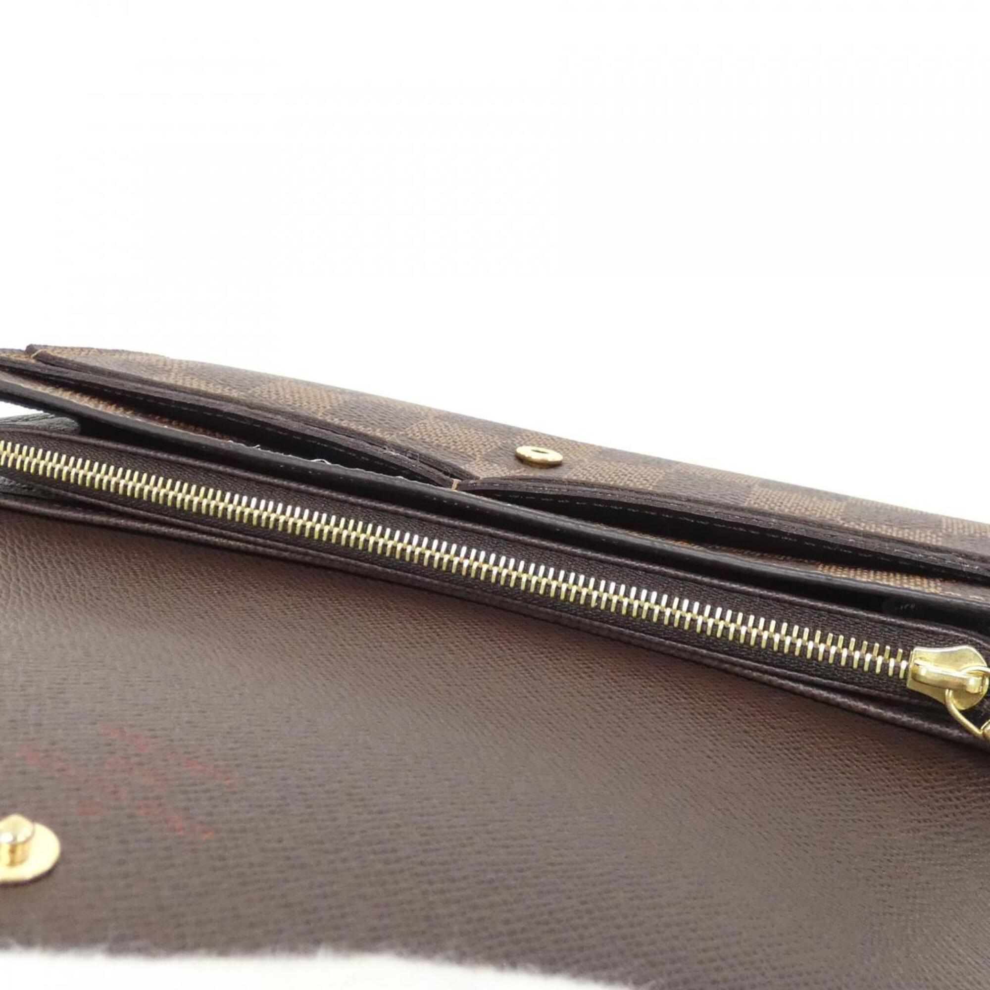 Louis Vuitton Ebene Coated Canvas Long Wallet (Bi-Fold) (Pre-Owned)