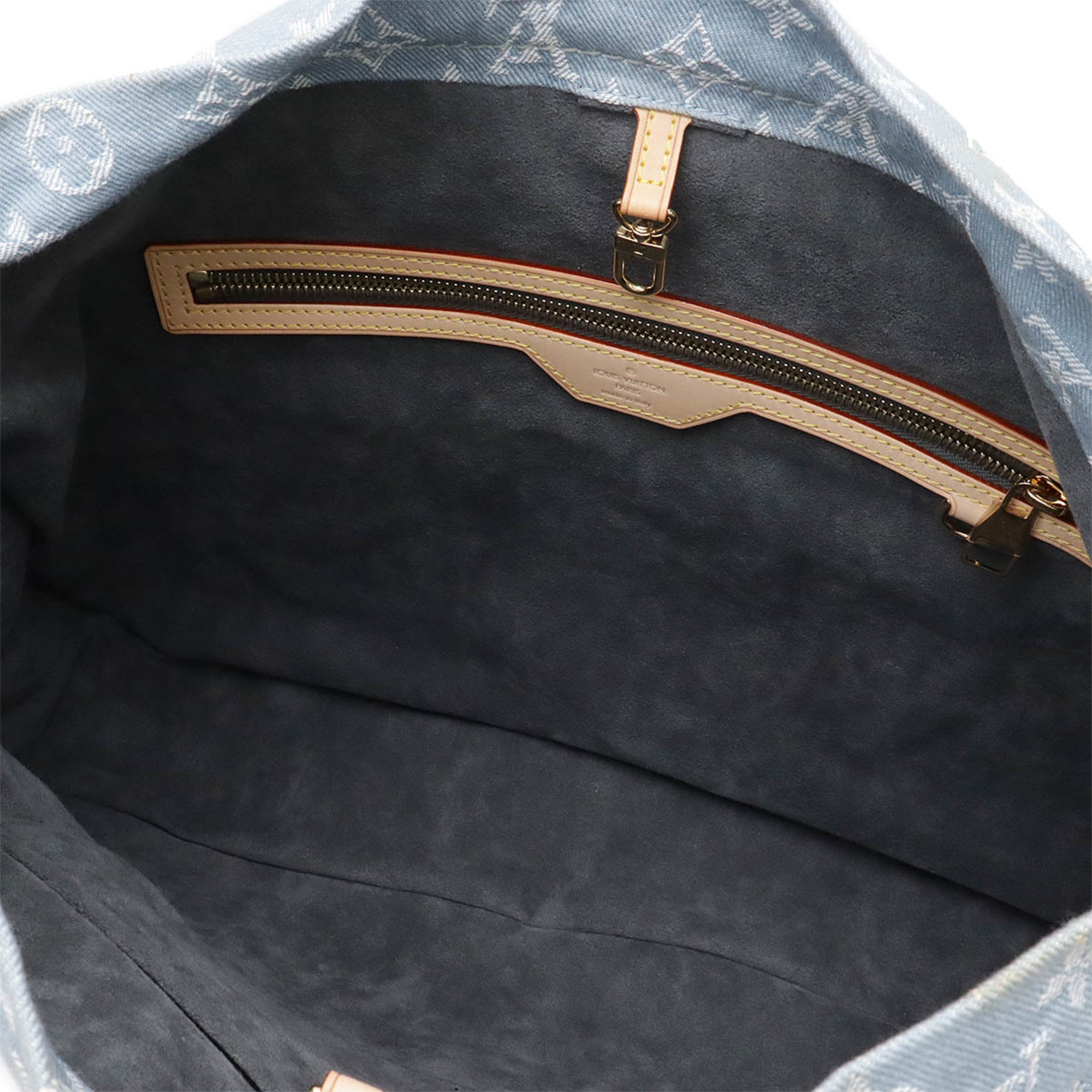 Louis Vuitton Blue Yellow Monogram Denim Shoulder Bag (Pre-Owned)