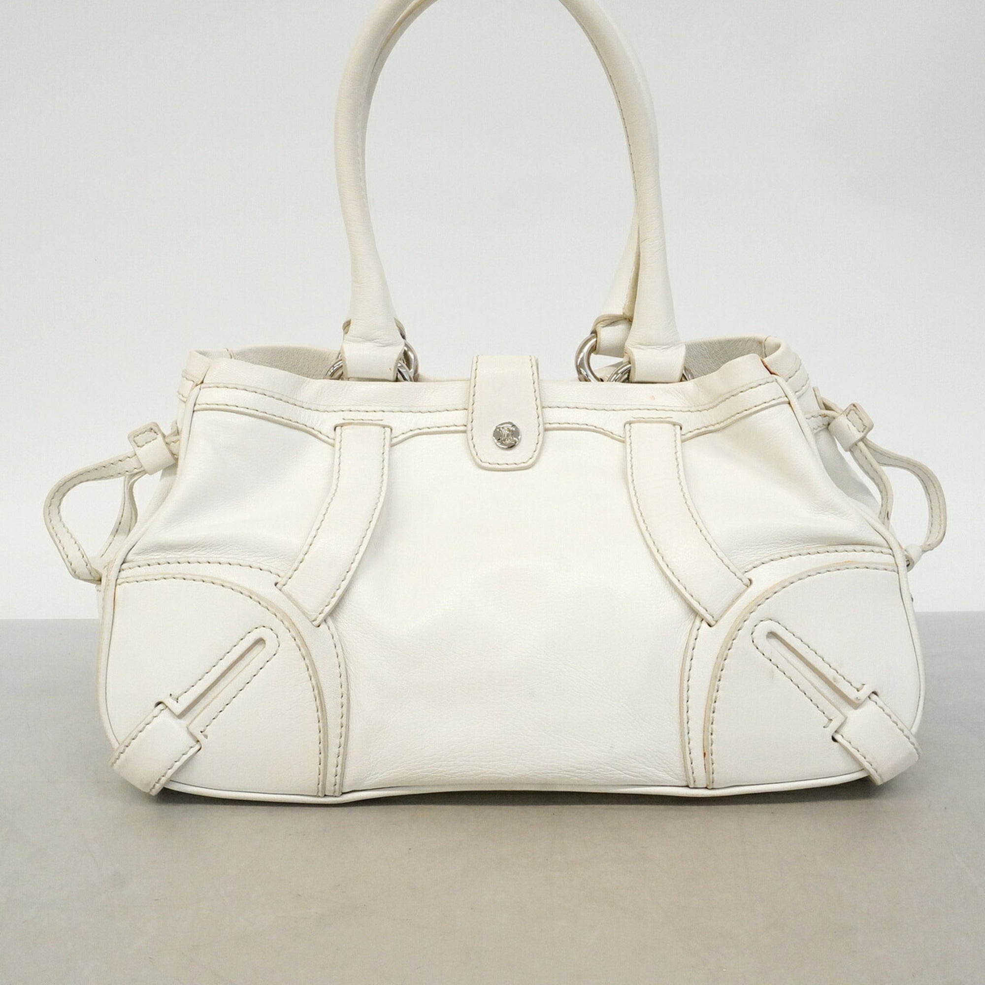 Celine White Leather Handbag (Pre-Owned)