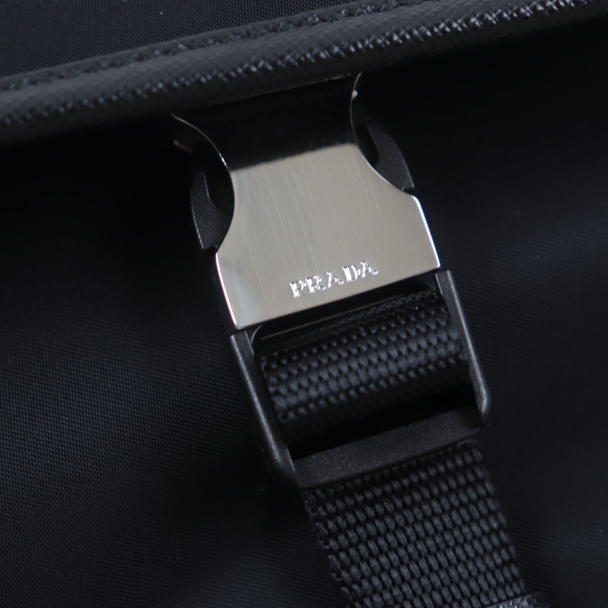 Prada Black Nylon Saffiano Shoulder Bag (Pre-Owned)