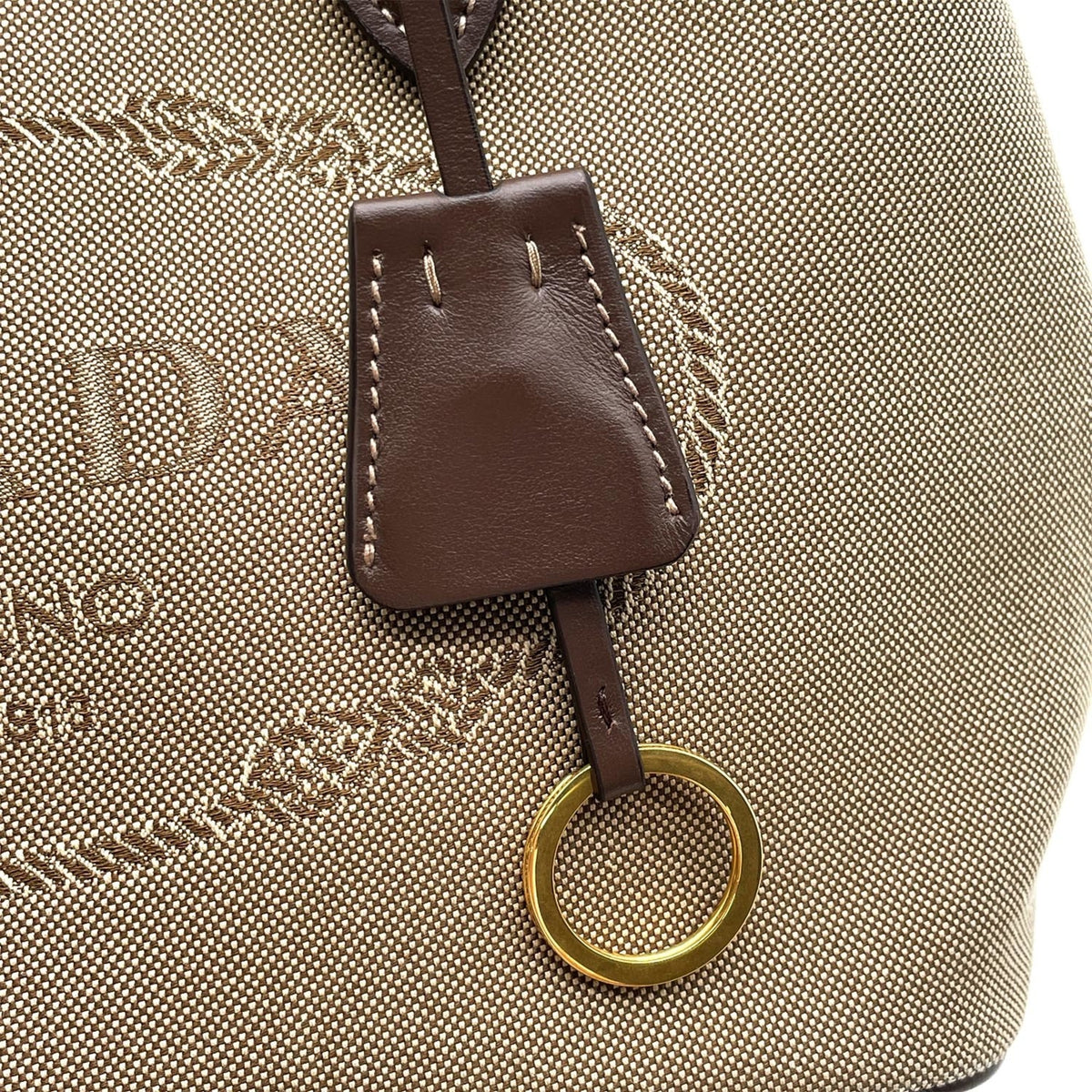 Prada Brown Canvas Leather Shoulder Bag (Pre-Owned)