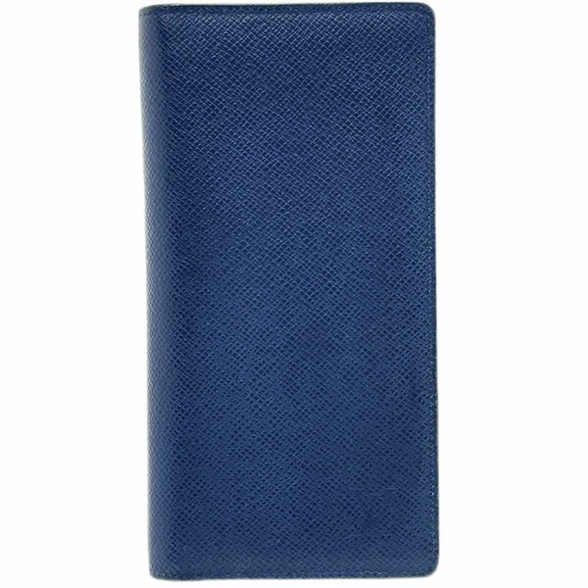 Louis Vuitton Taiga Navy Ocean Taiga Leather Long Bill Wallet (Bi-Fold) (Pre-Owned)